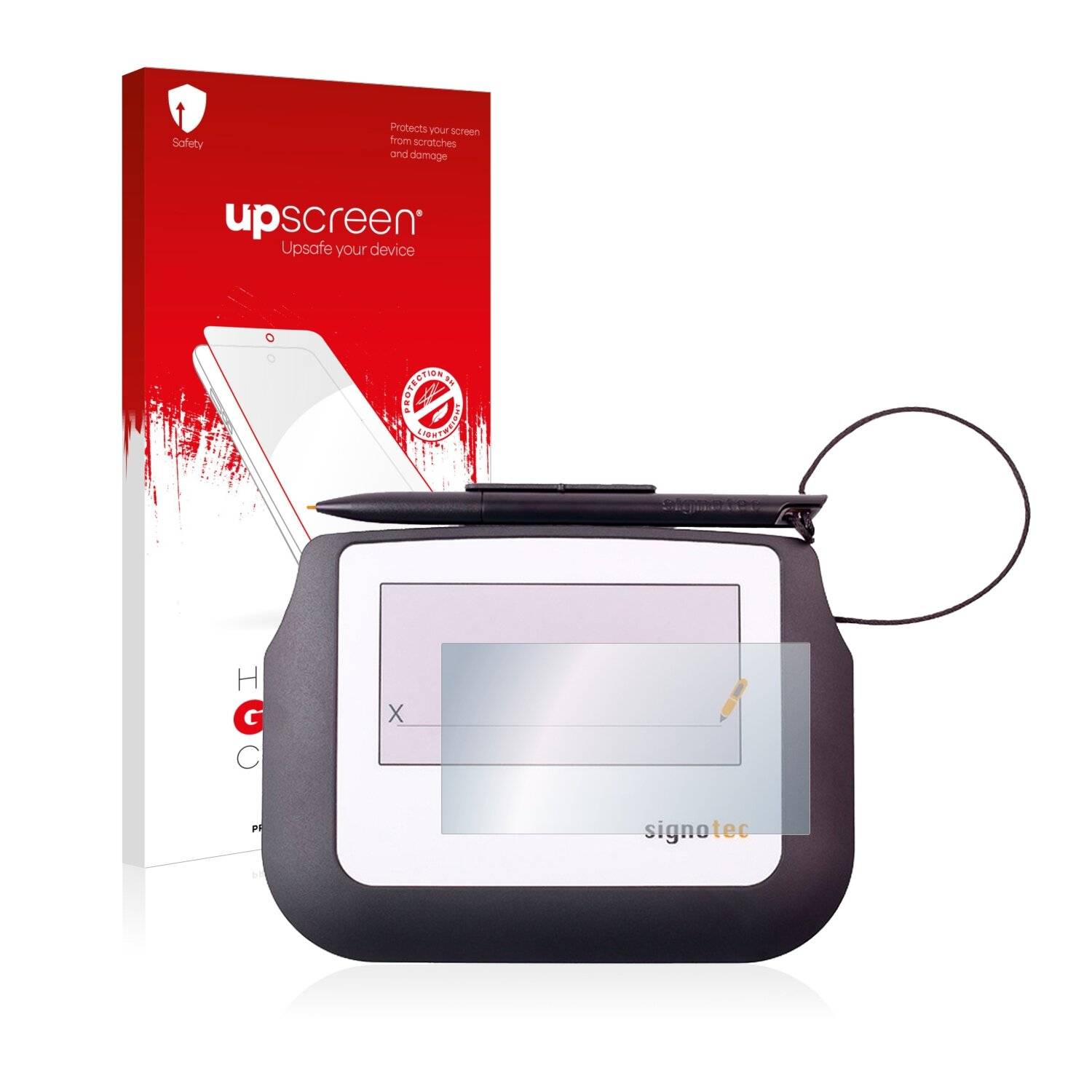 upscreen Hybrid Glass Clear Premium Schutzglas Folie für Signotec Signature Sigma