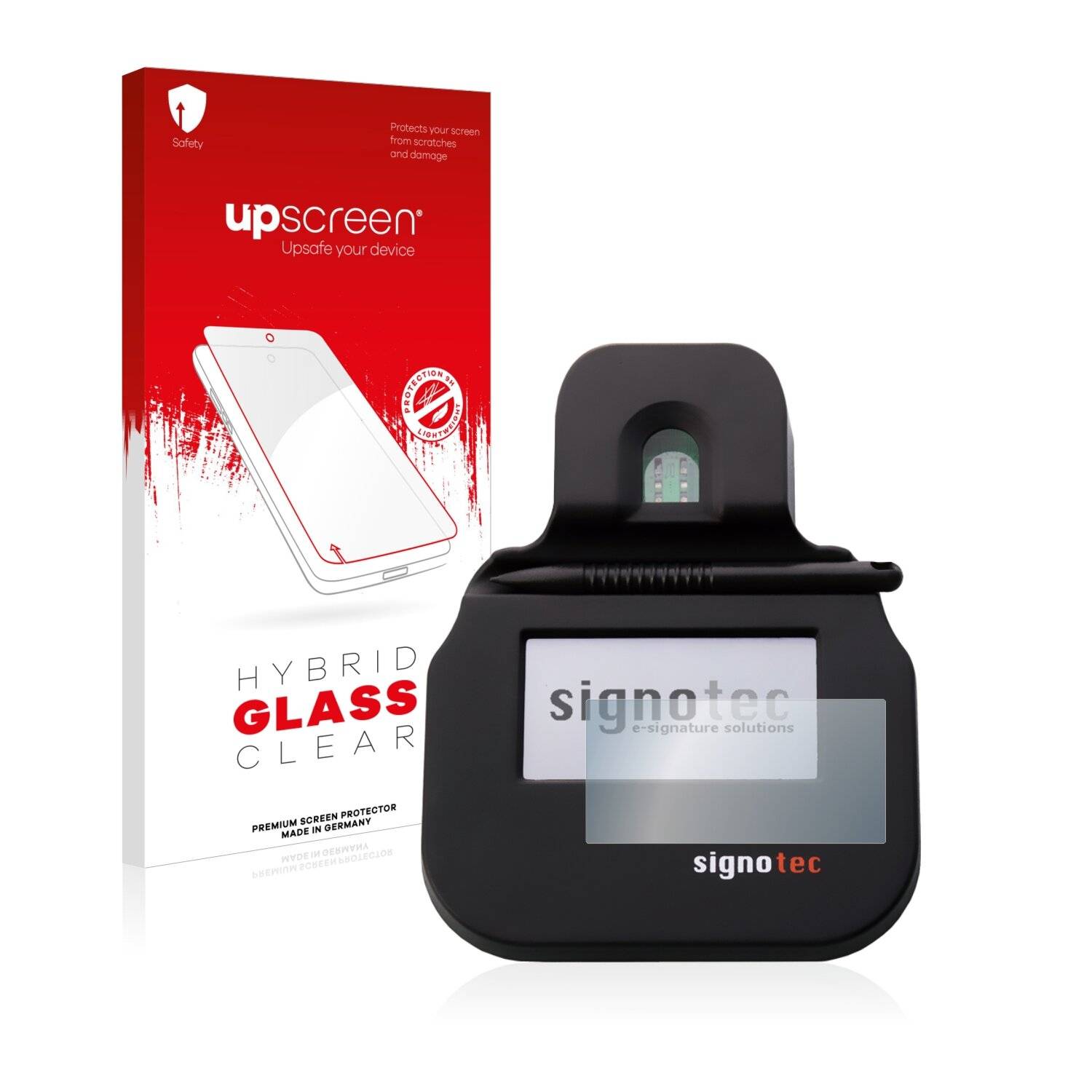 upscreen Hybrid Glass Clear Premium Schutzglas Folie für Signotec Signature