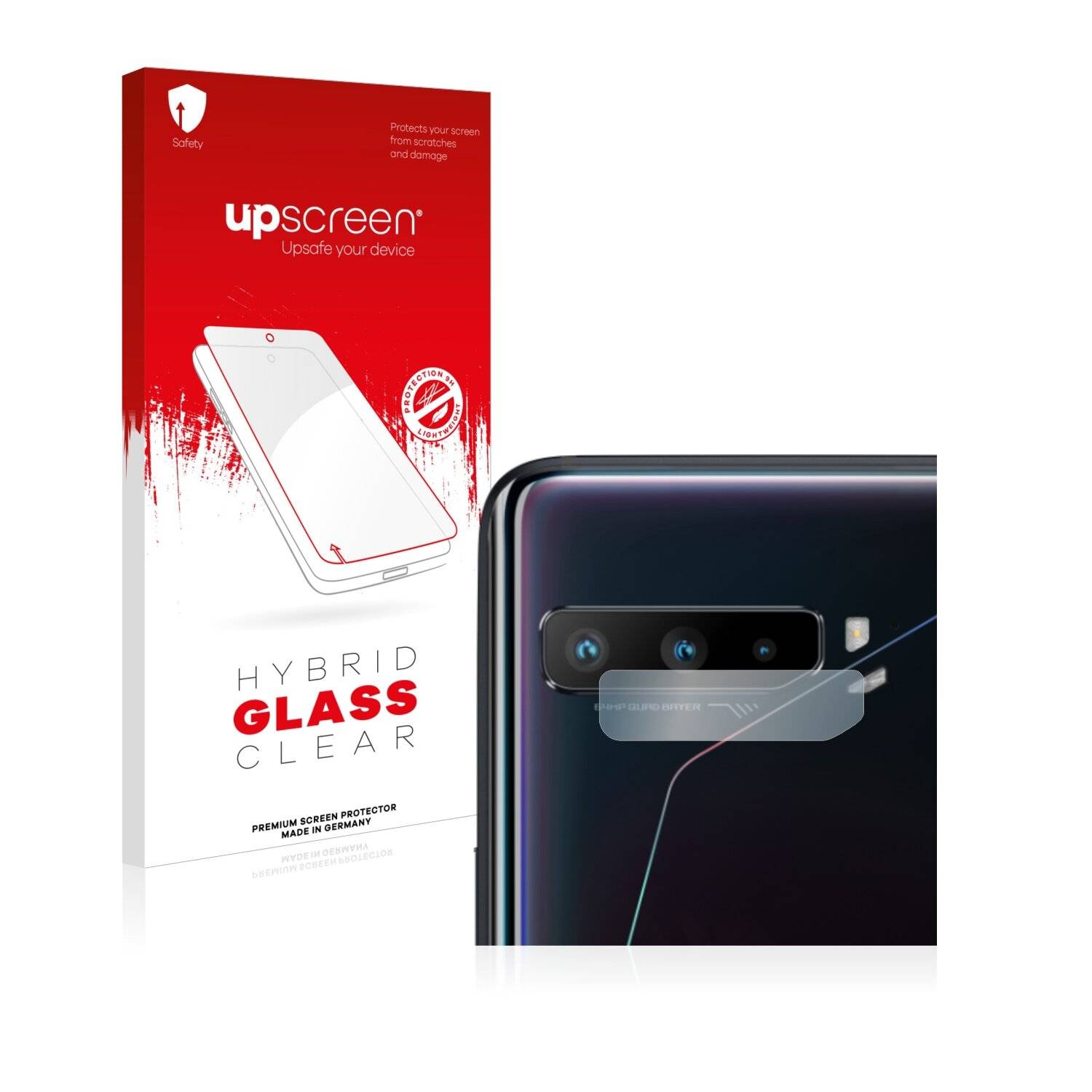 upscreen Hybrid Glass Clear Premium Schutzglas Folie für Asus ROG Phone 3 ZS661KS (NUR