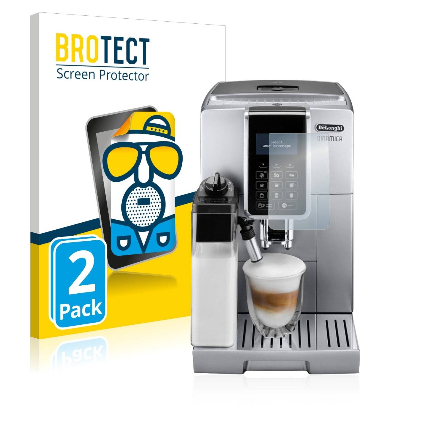 2x BROTECT Matte Displayschutzfolie für DeLonghi Dinamica ECAM356.77.S - Entspiegelt,