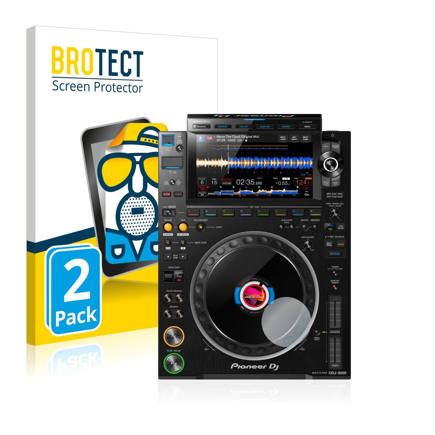 2x BROTECT Matte Displayschutzfolie für Pioneer CDJ 3000 (Kreis) - Entspiegelt,