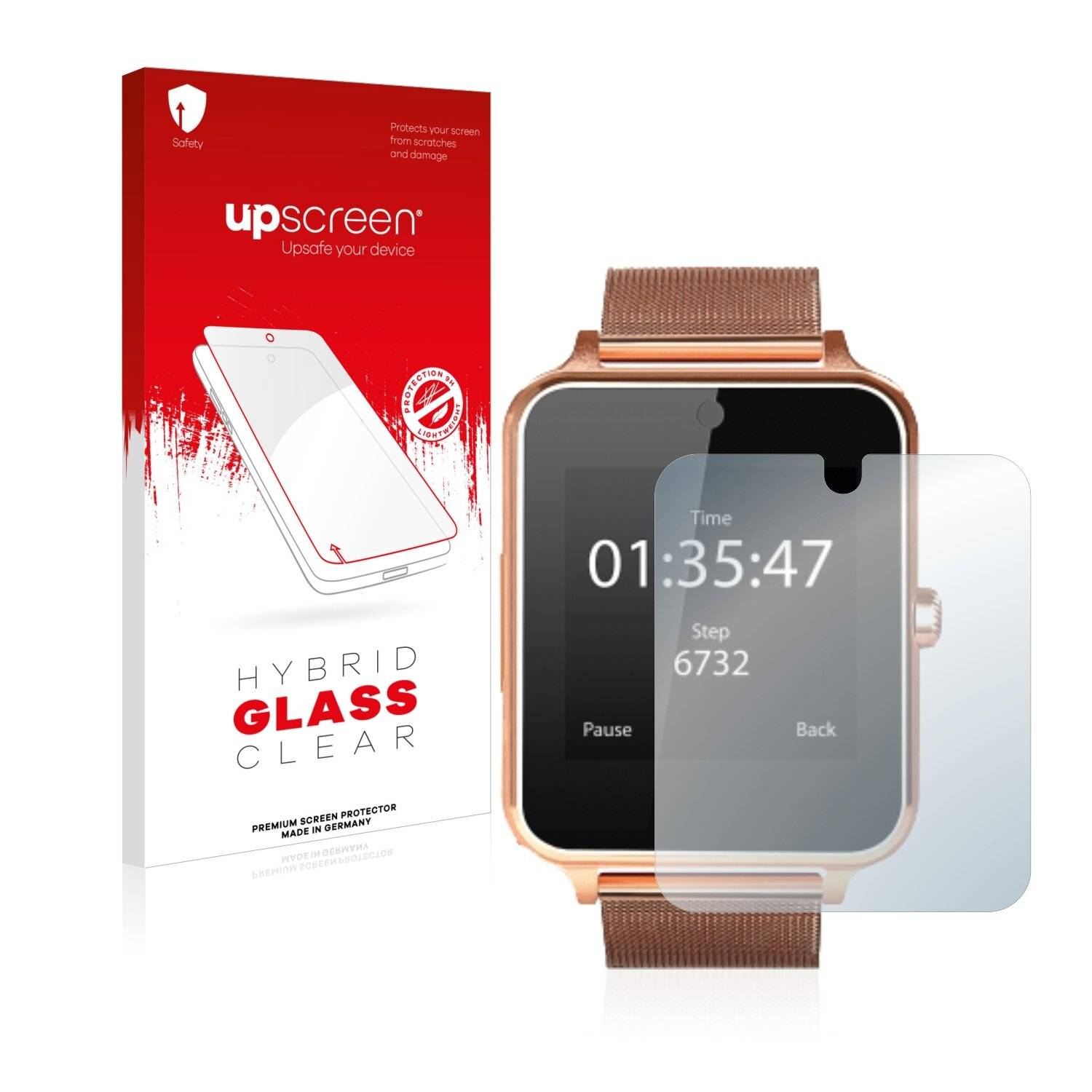 upscreen Hybrid Glass Clear Premium Schutzglas Folie für Smartek