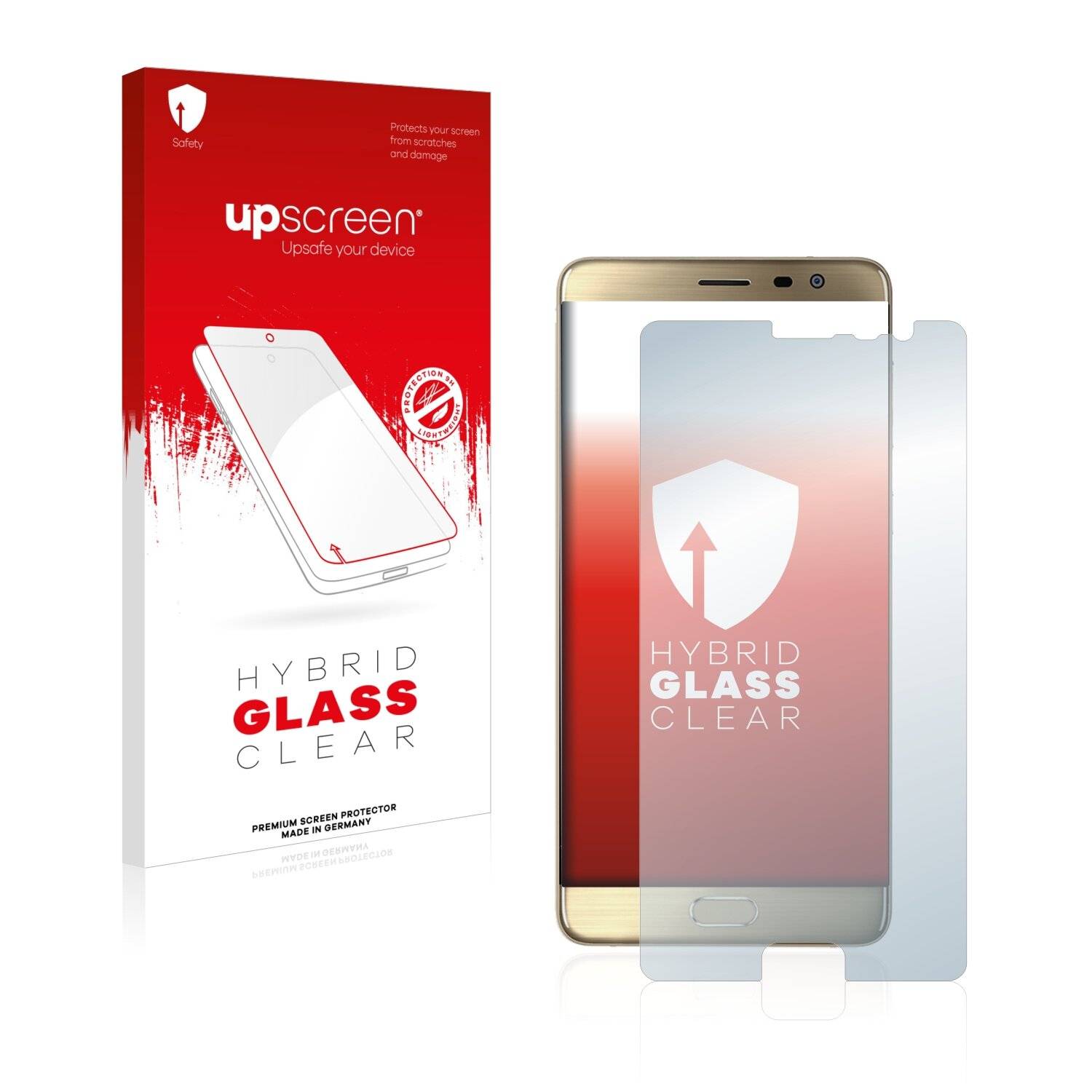upscreen Hybrid Glass Clear Premium Schutzglas Folie für Cubot