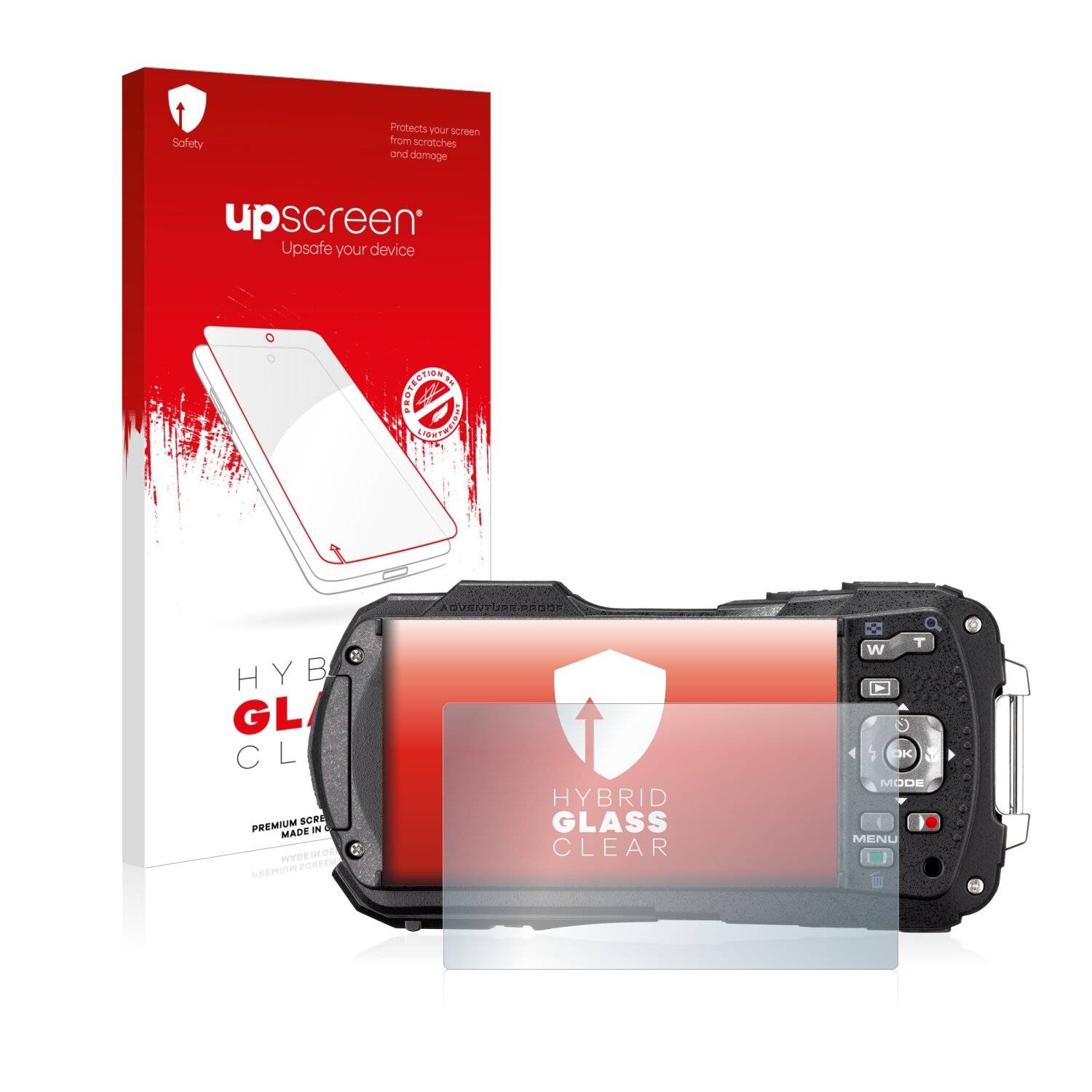 upscreen Hybrid Glass Clear Premium Schutzglas Folie für Ricoh
