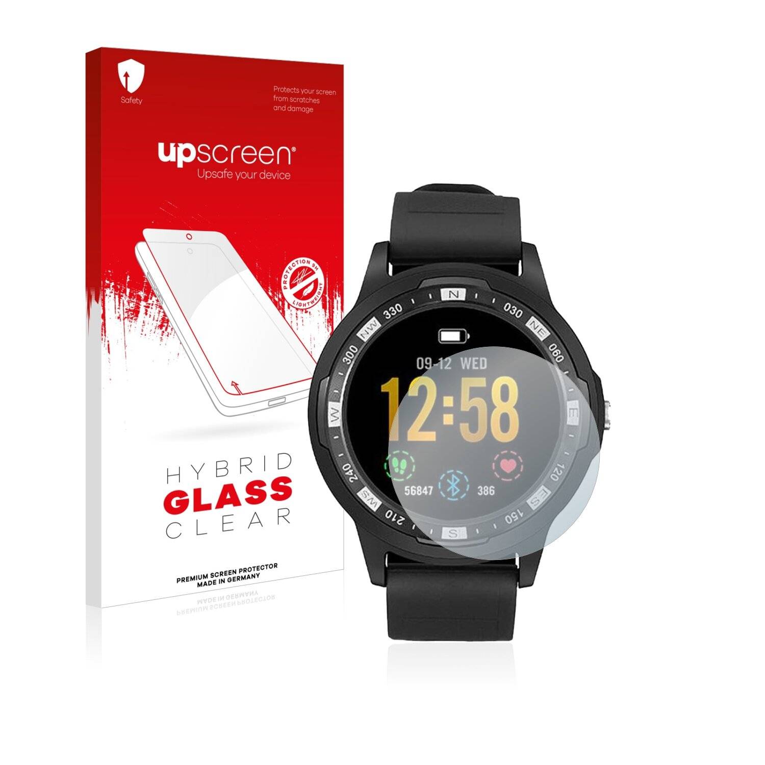 upscreen Hybrid Glass Clear Premium Schutzglas Folie für Technaxx