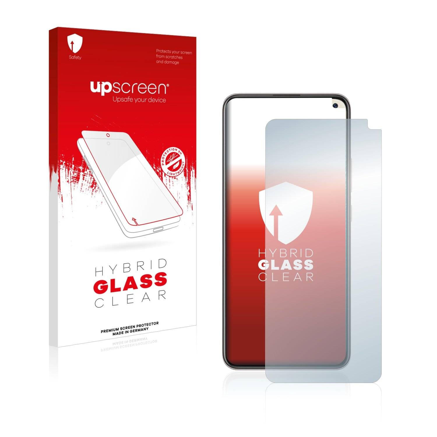 upscreen Hybrid Glass Clear Premium Schutzglas Folie für Vivo