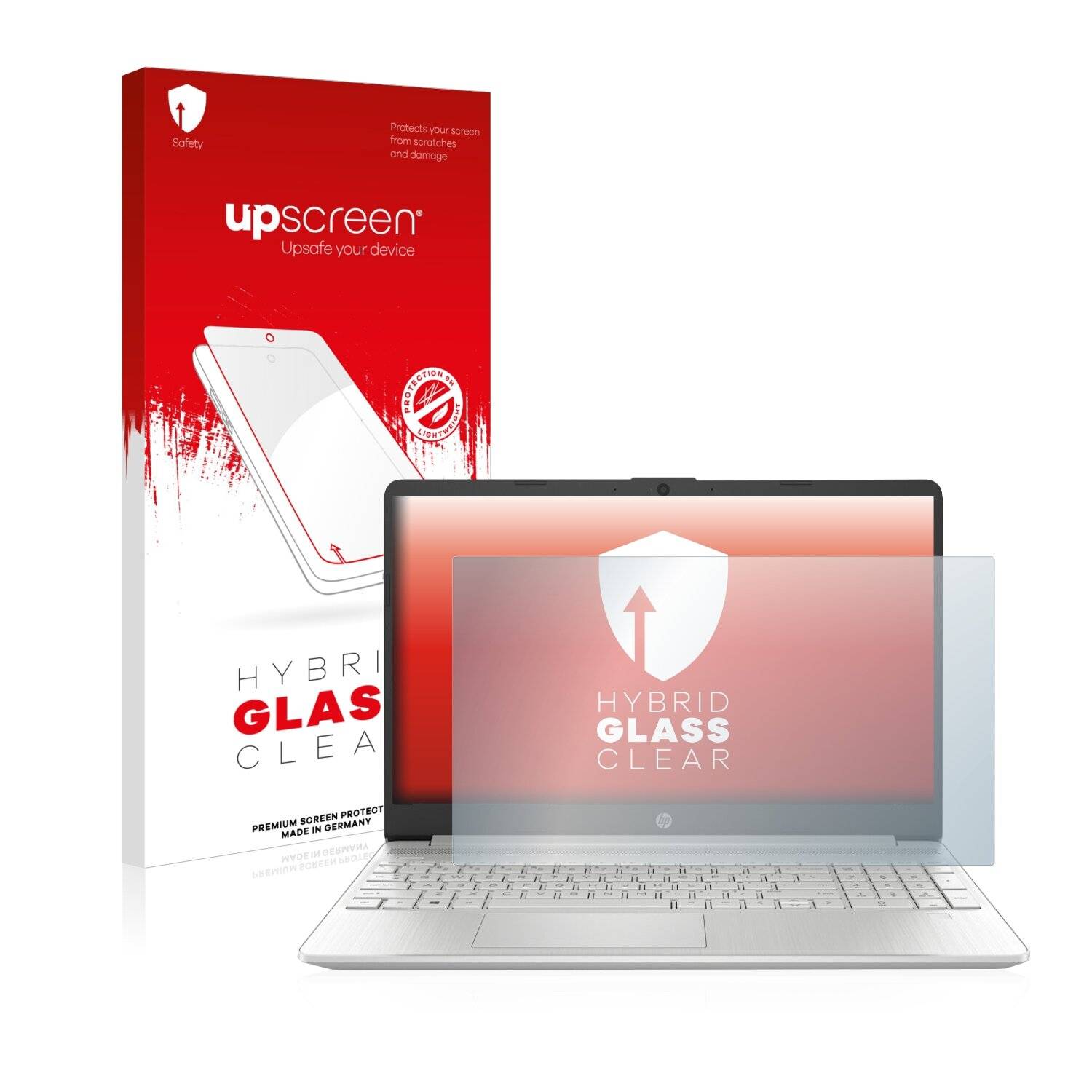 upscreen Hybrid Glass Clear Premium Schutzglas Folie für HP