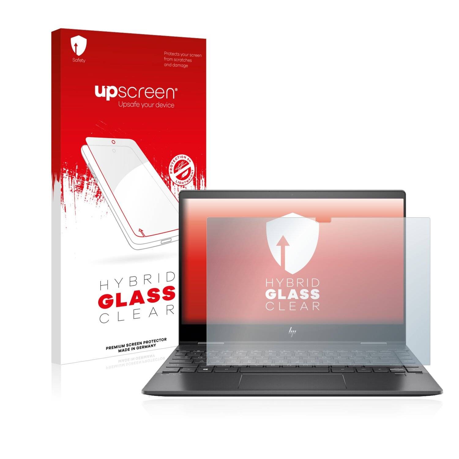 upscreen Hybrid Glass Clear Premium Schutzglas Folie für HP Envy x360