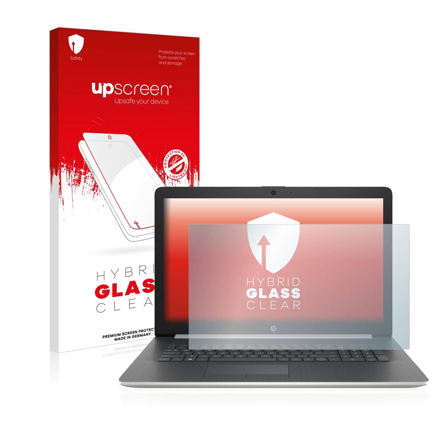 upscreen Hybrid Glass Clear Premium Schutzglas Folie für HP