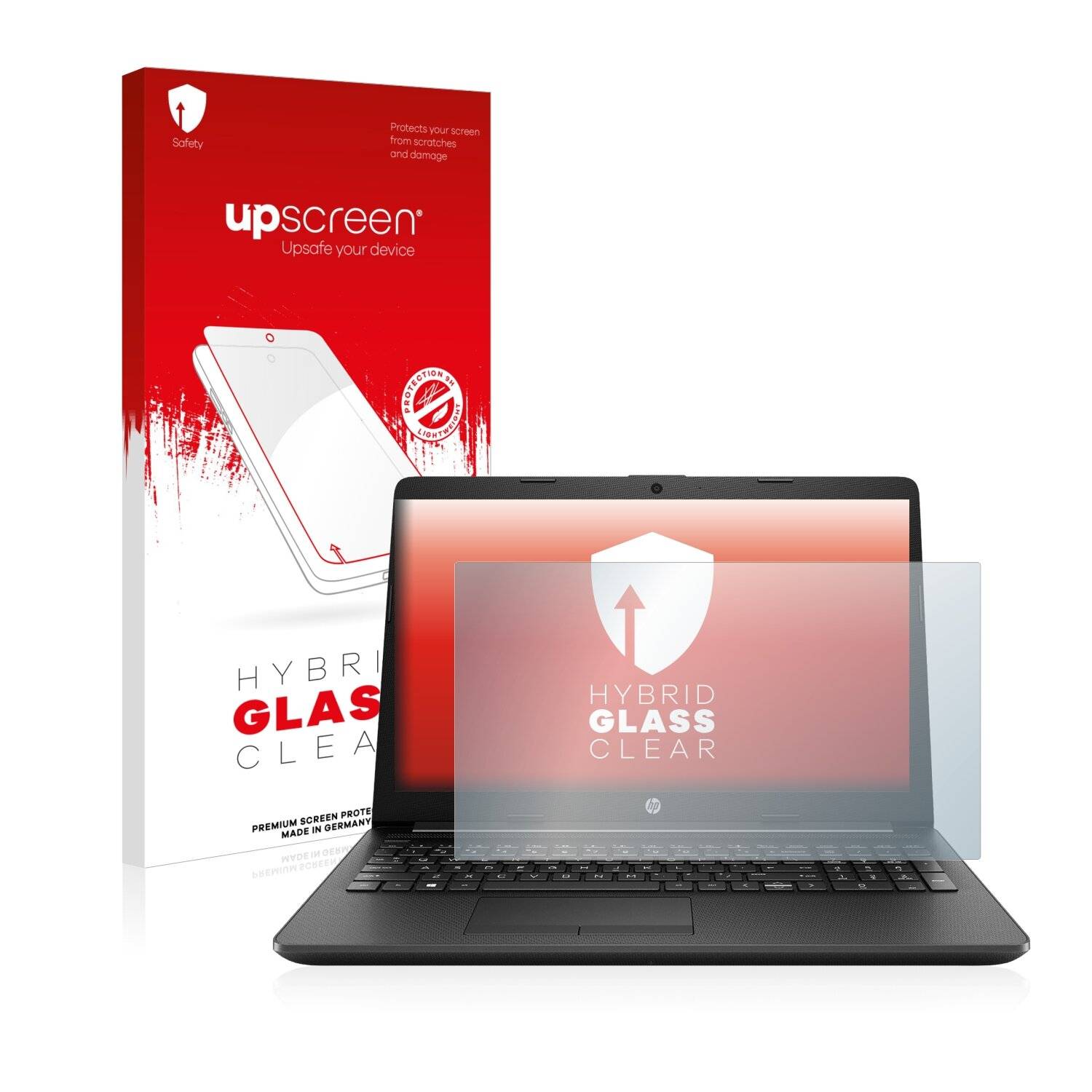 upscreen Hybrid Glass Clear Premium Schutzglas Folie für HP