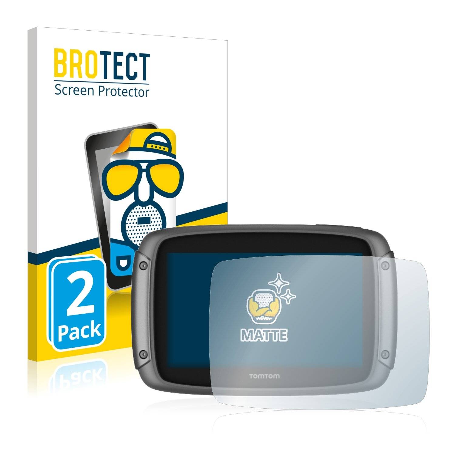 2x BROTECT Matte Displayschutzfolie für TomTom Rider 50 - Entspiegelt,