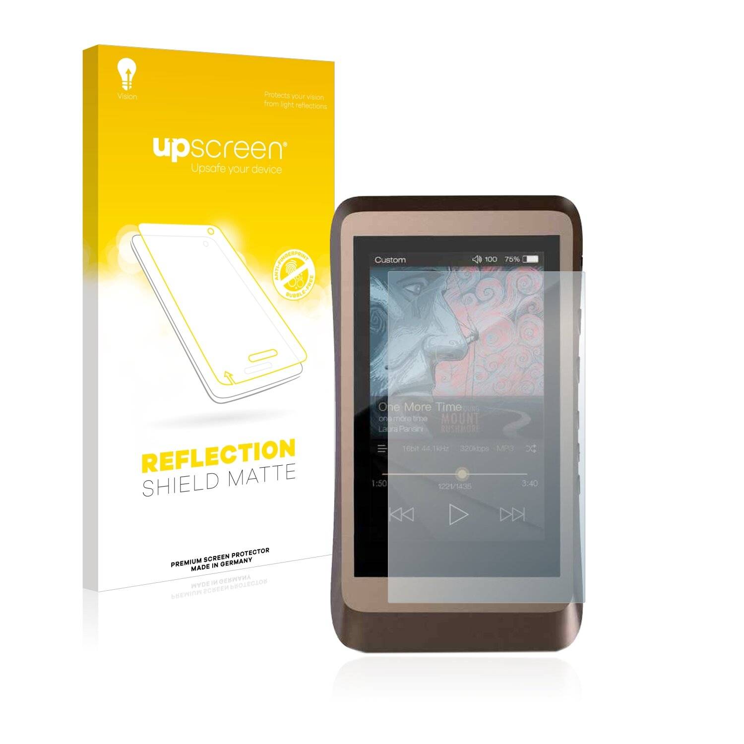 upscreen Reflection Shield Matte Premium Displayschutzfolie für iBasso