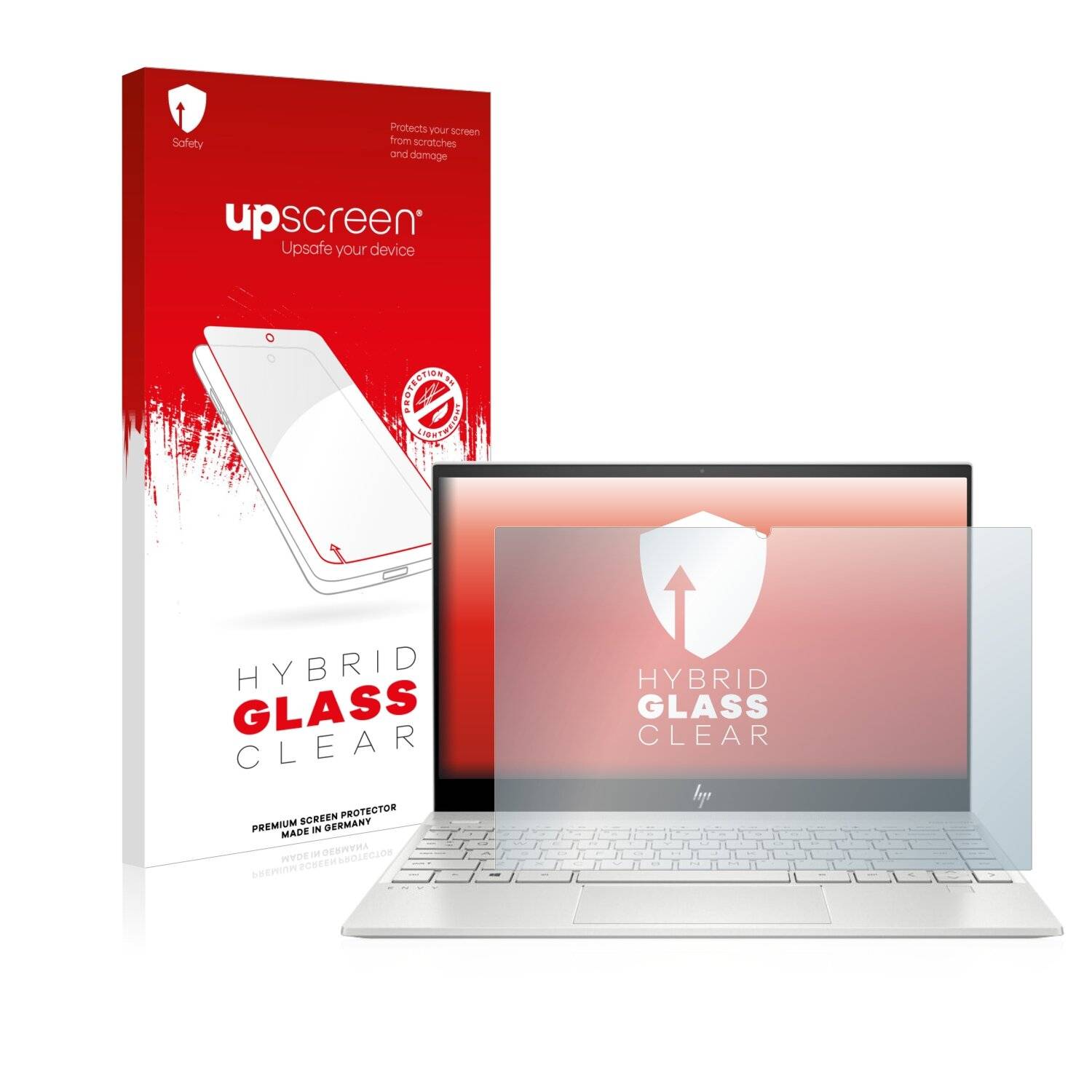 upscreen Hybrid Glass Clear Premium Schutzglas Folie für HP Envy