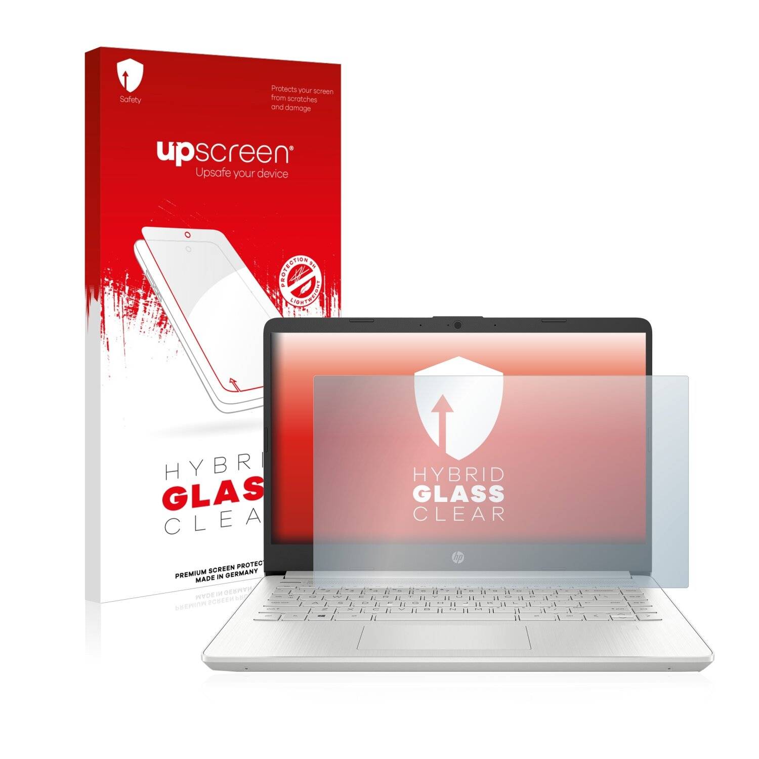 upscreen Hybrid Glass Clear Premium Schutzglas Folie für HP