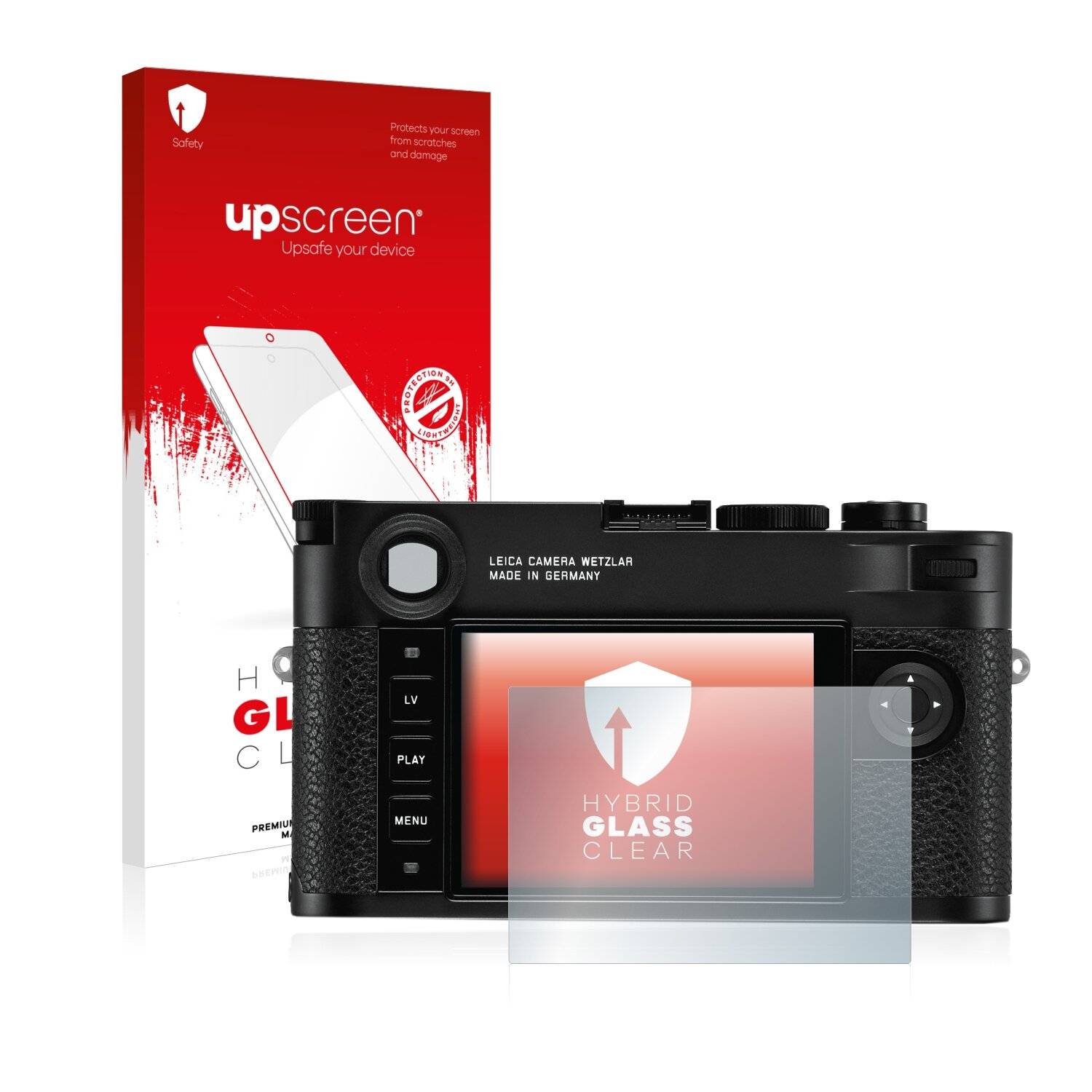 upscreen Hybrid Glass Clear Premium Schutzglas Folie für Leicha