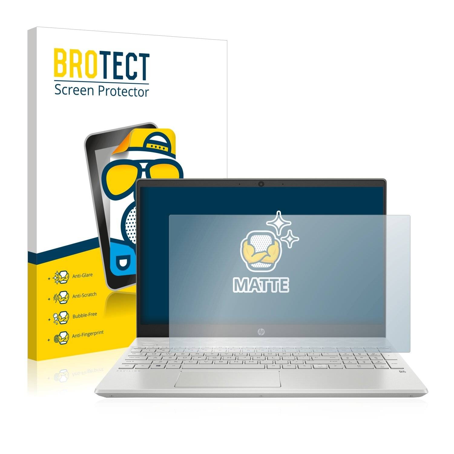 BROTECT Matte Displayschutzfolie für HP Pavilion 15-cs3710ng - Entspiegelt,