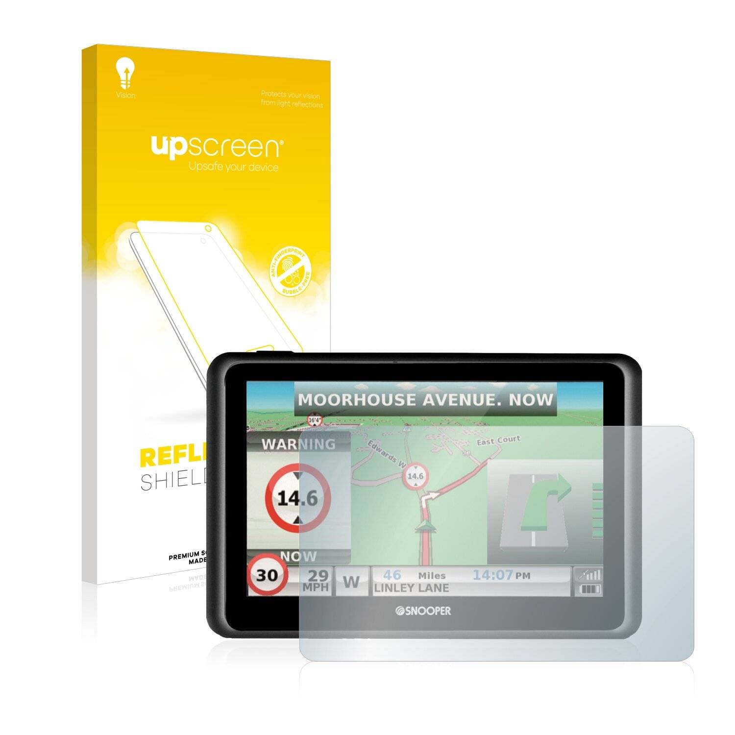 upscreen Reflection Shield Matte Premium Displayschutzfolie für Snooper Truckmate