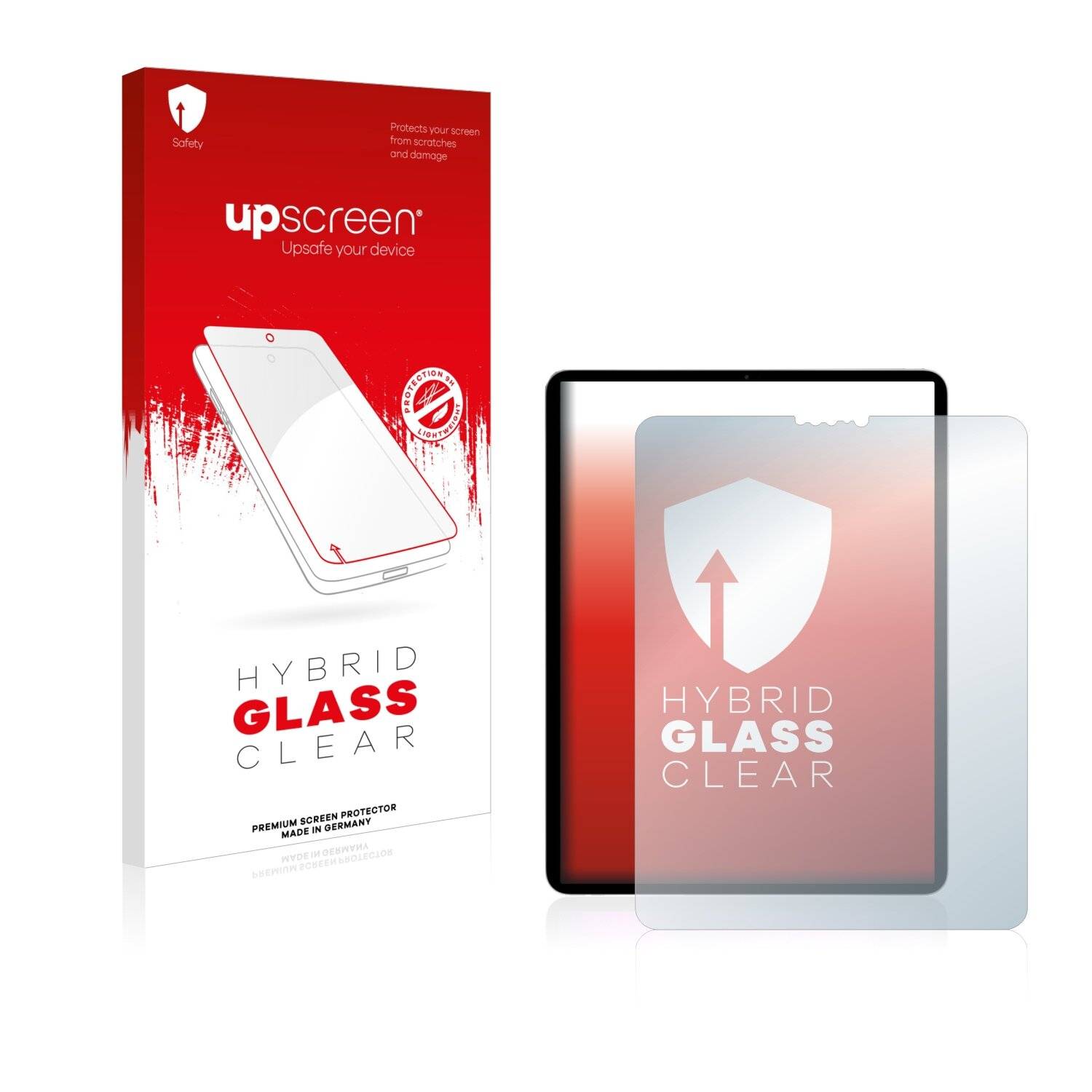 upscreen Hybrid Glass Clear Premium Schutzglas Folie für Apple iPad Pro 11 WiFi Cellular 2020