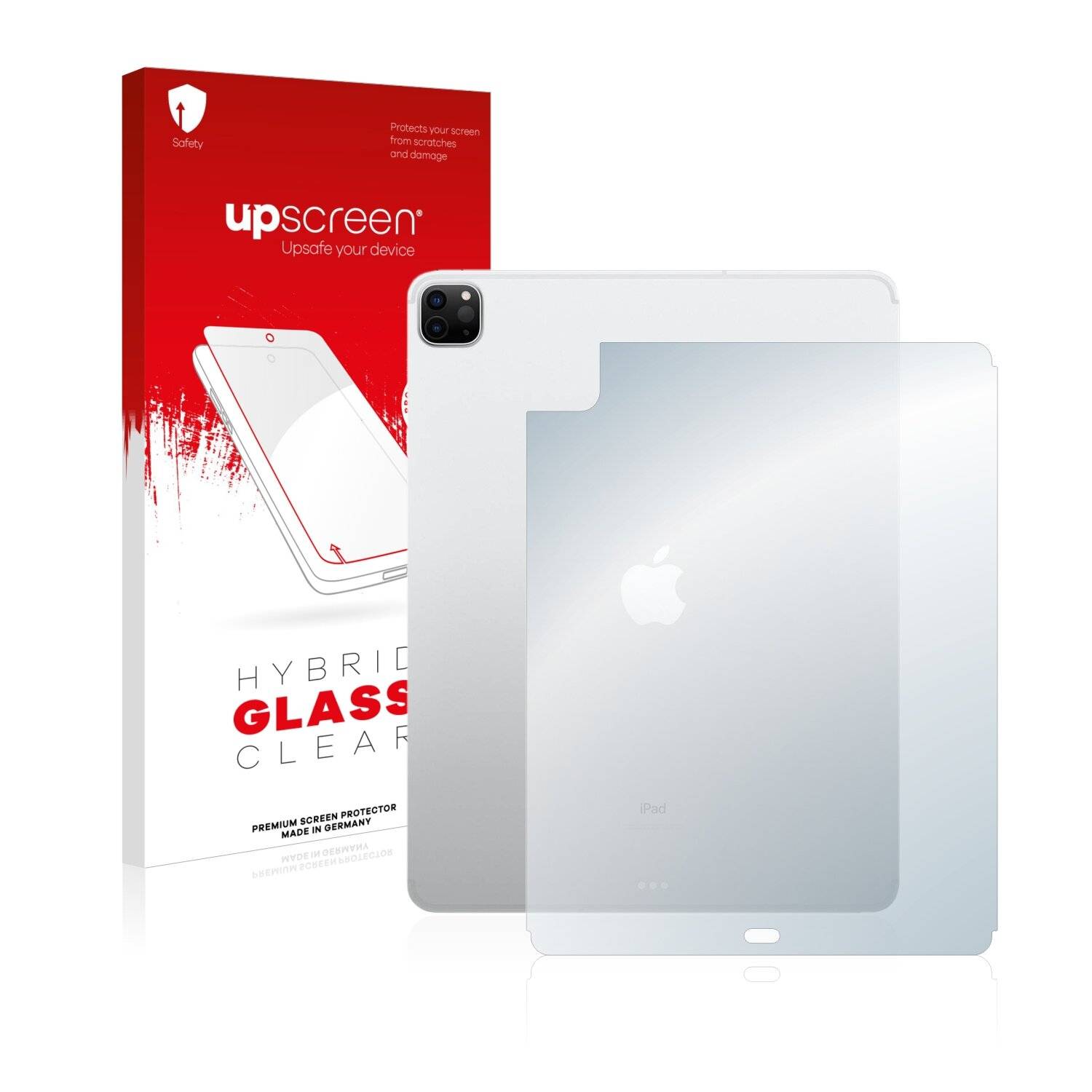 upscreen Hybrid Glass Clear Premium Schutzglas Folie für Apple iPad Pro 12.9 WiFi 2020
