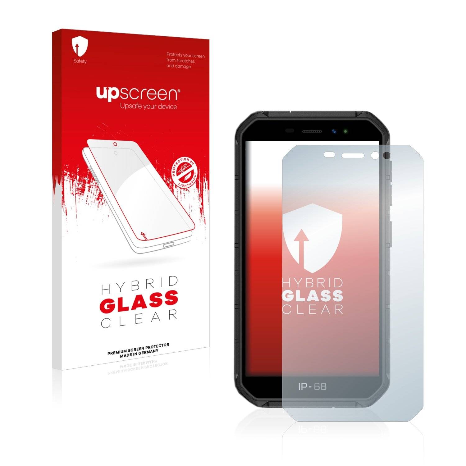 upscreen Hybrid Glass Clear Premium Schutzglas Folie für Ulefone Armor