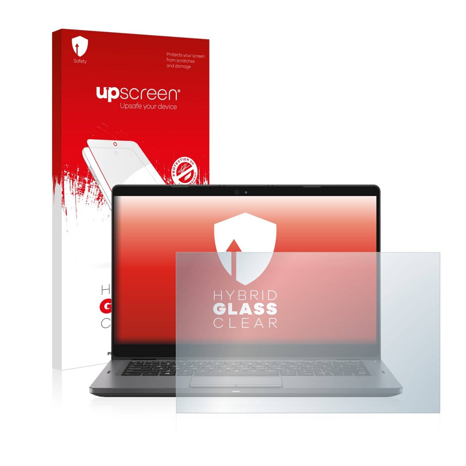 upscreen Hybrid Glass Clear Premium Schutzglas Folie für Dell Latitude 13.3