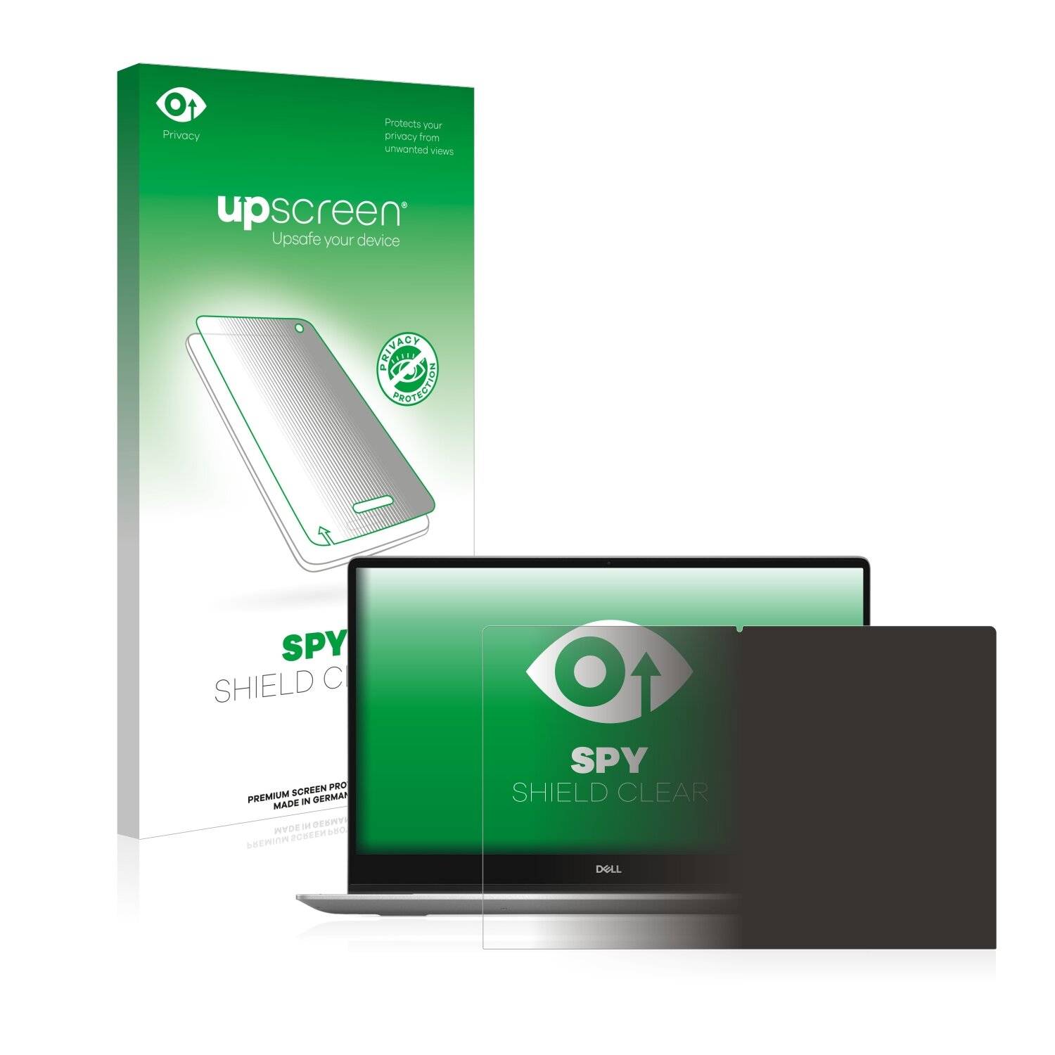 upscreen Spy Shield Clear Premium Blickschutzfolie für Dell Inspiron 17 7791