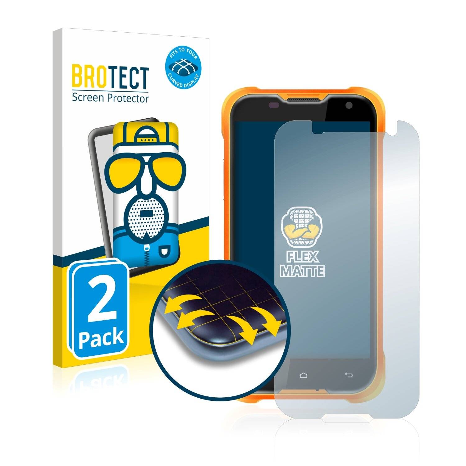 2x BROTECT Flex Matte Full-Cover Displayschutzfolie für Blackview
