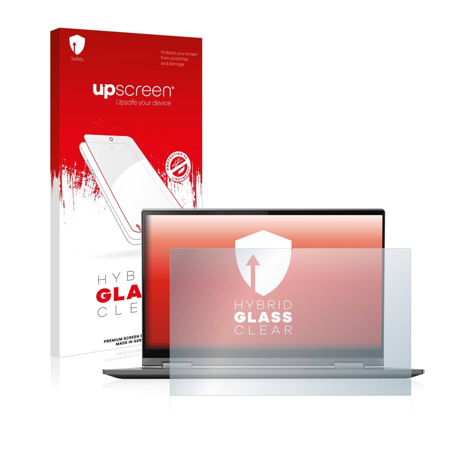 upscreen Hybrid Glass Clear Premium Schutzglas Folie für Lenovo Yoga C740-14IML
