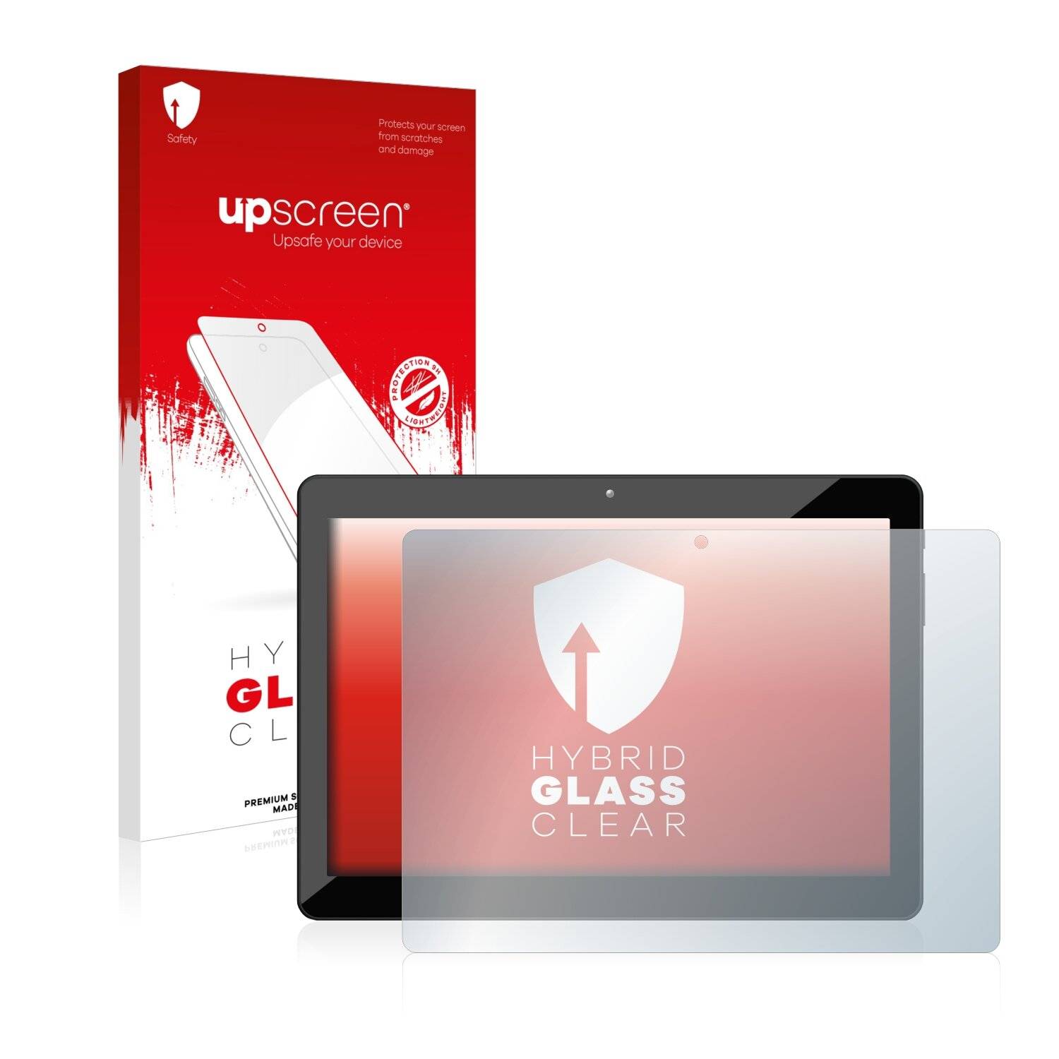upscreen Hybrid Glass Clear Premium Schutzglas Folie für Odys Xelio 10 HD