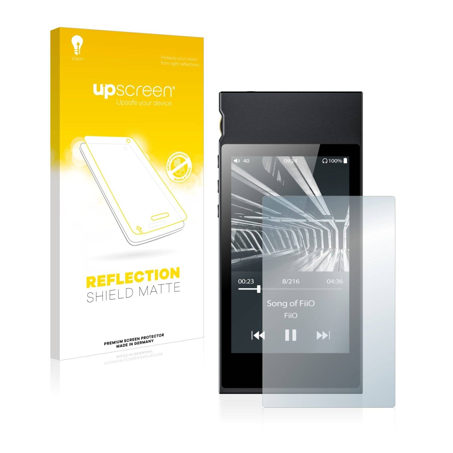upscreen Reflection Shield Matte Premium Displayschutzfolie für FiiO