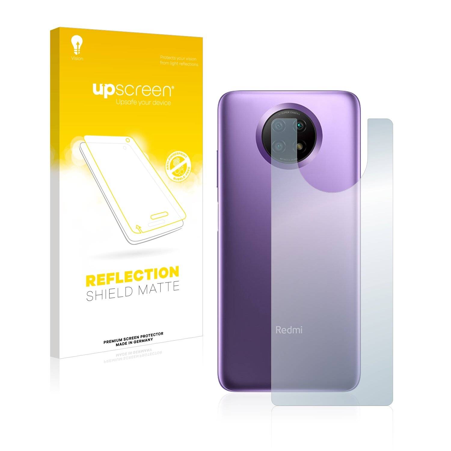 upscreen Reflection Shield Matte Premium Displayschutzfolie für Xiaomi Redmi Note 9 5G