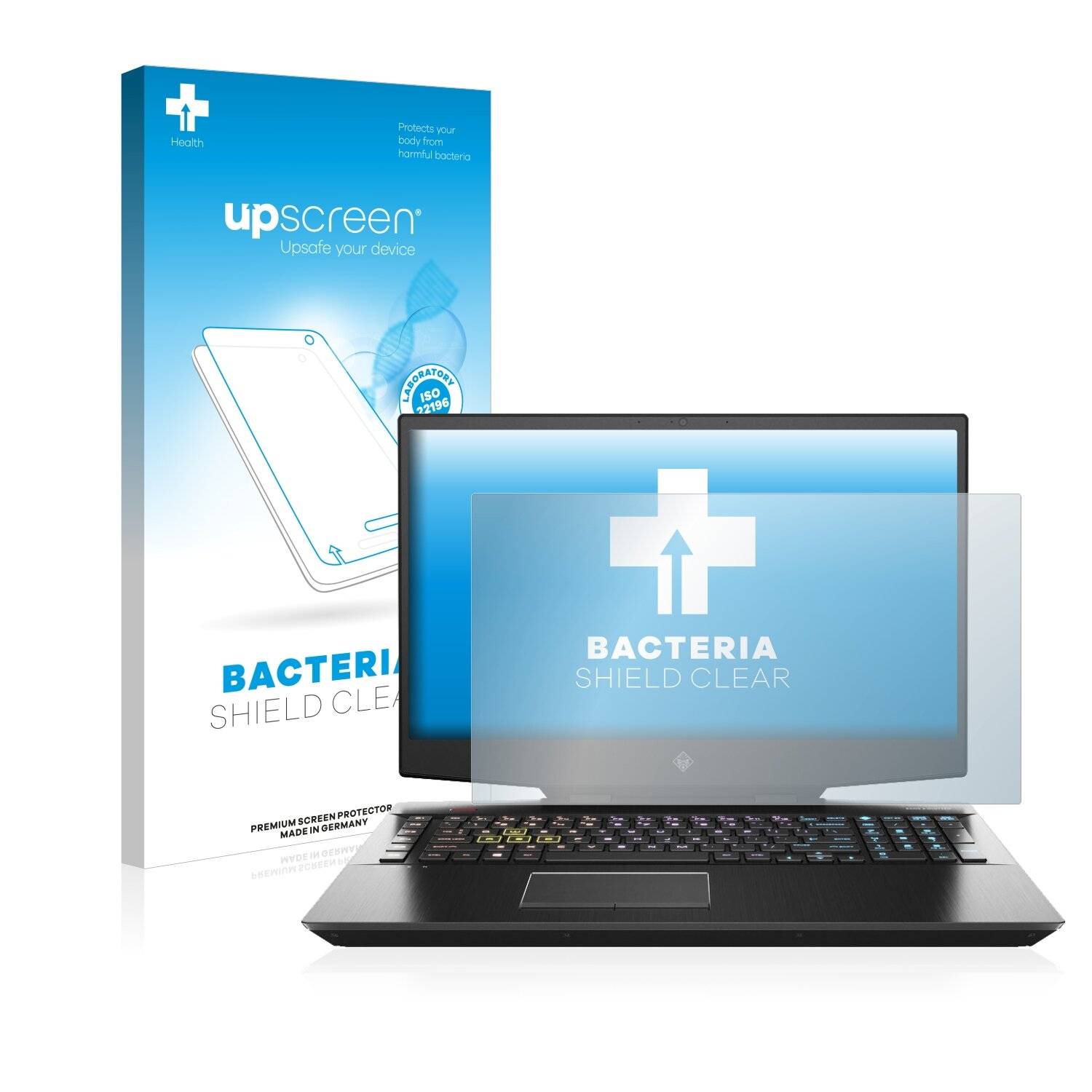 upscreen Bacteria Shield Clear Premium Antibakterielle Displayschutzfolie für HP Omen