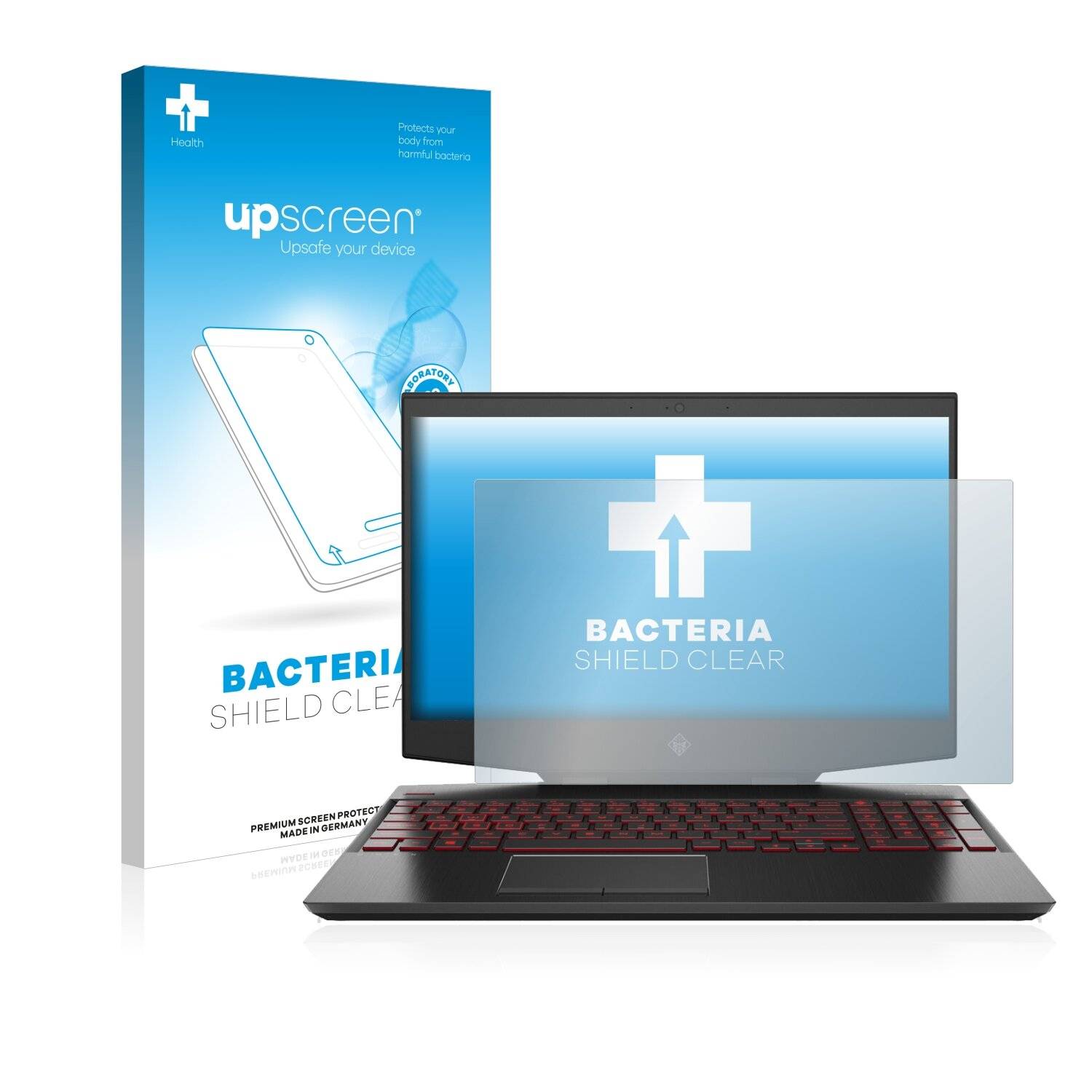 upscreen Bacteria Shield Clear Premium Antibakterielle Displayschutzfolie für HP Omen