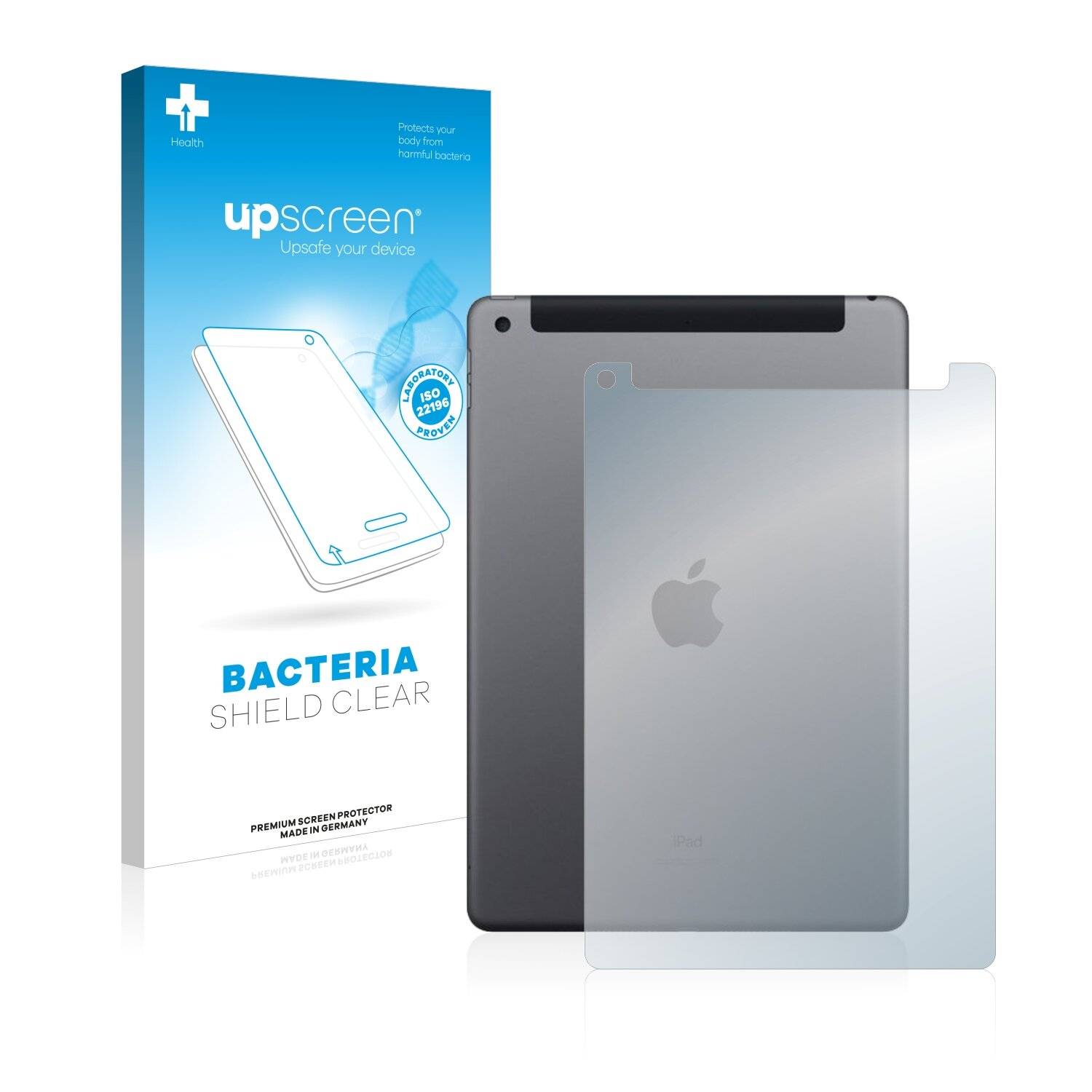 upscreen Bacteria Shield Clear Premium Antibakterielle Displayschutzfolie für Apple iPad