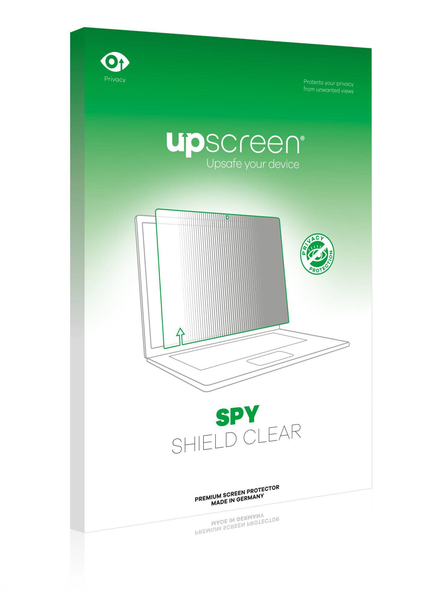 upscreen Spy Shield Clear Premium Blickschutzfolie für Industrie-Monitore mit 16.4 Zoll
