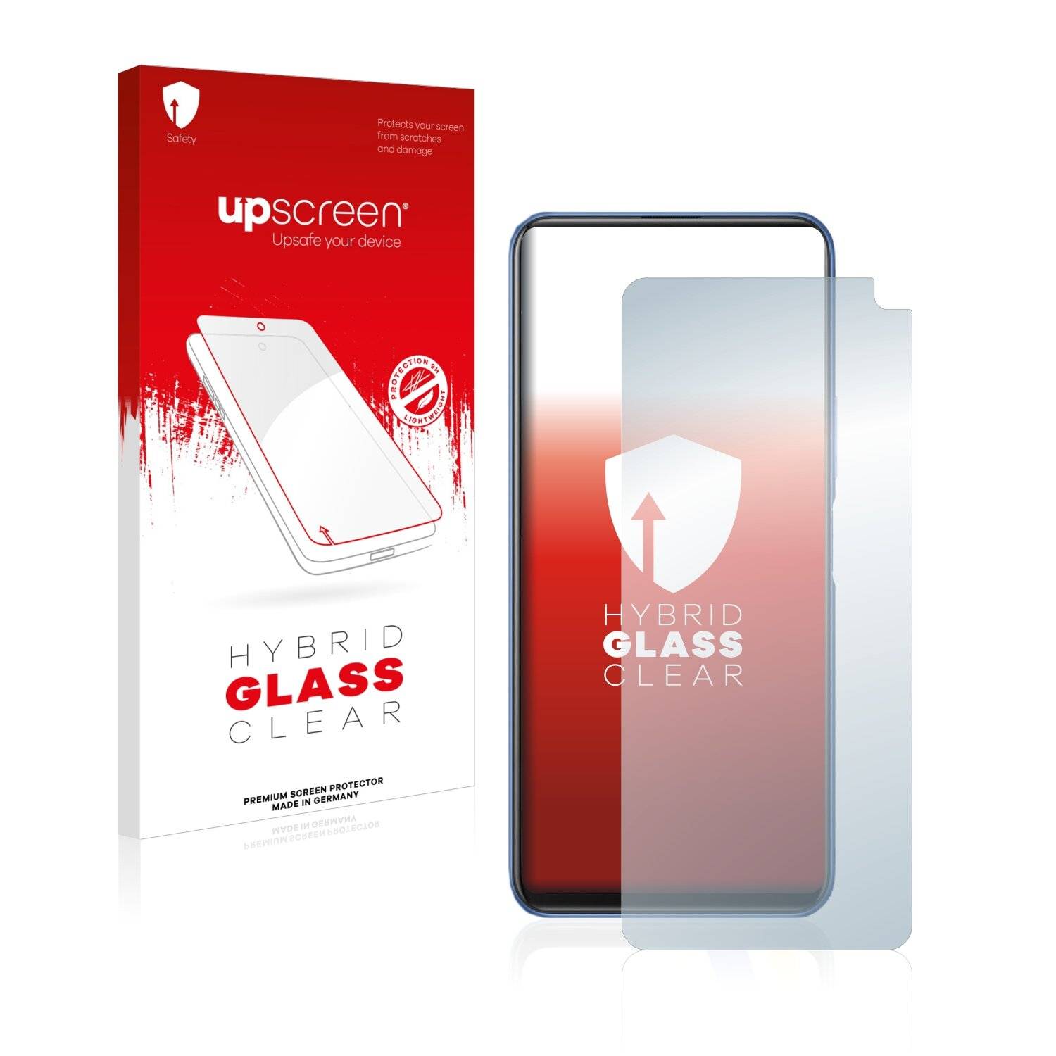 upscreen Hybrid Glass Clear Premium Schutzglas Folie für Vivo iQOO