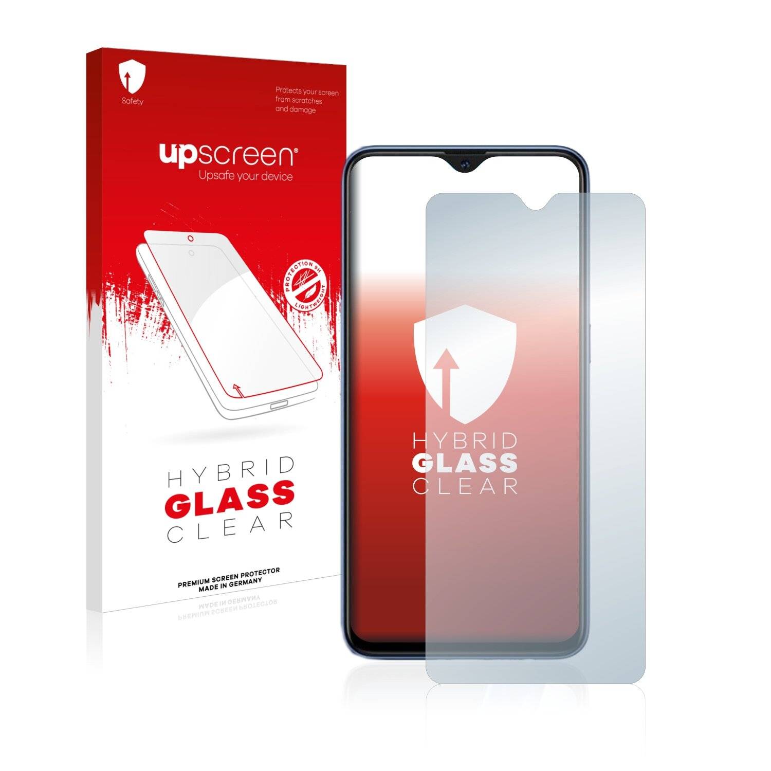 upscreen Hybrid Glass Clear Premium Schutzglas Folie für Oppo