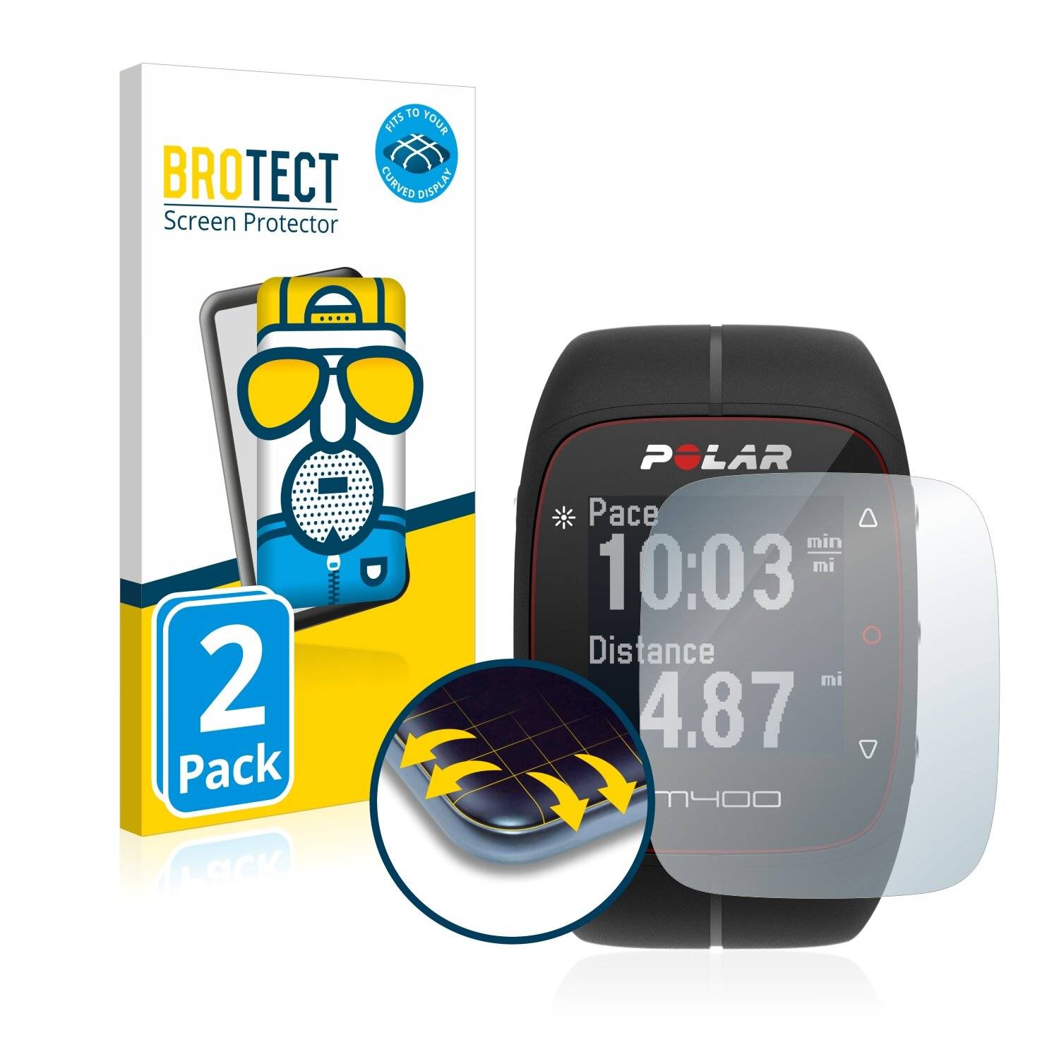 2x BROTECT Flex Matte Full-Cover Displayschutzfolie für Polar