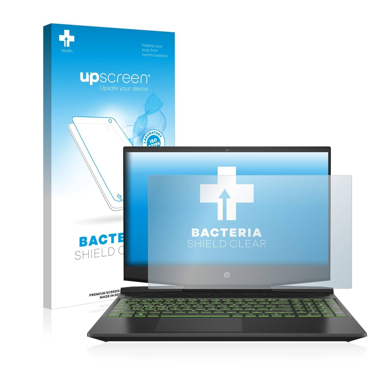 upscreen Bacteria Shield Clear Premium Antibakterielle Displayschutzfolie für HP Pavilion