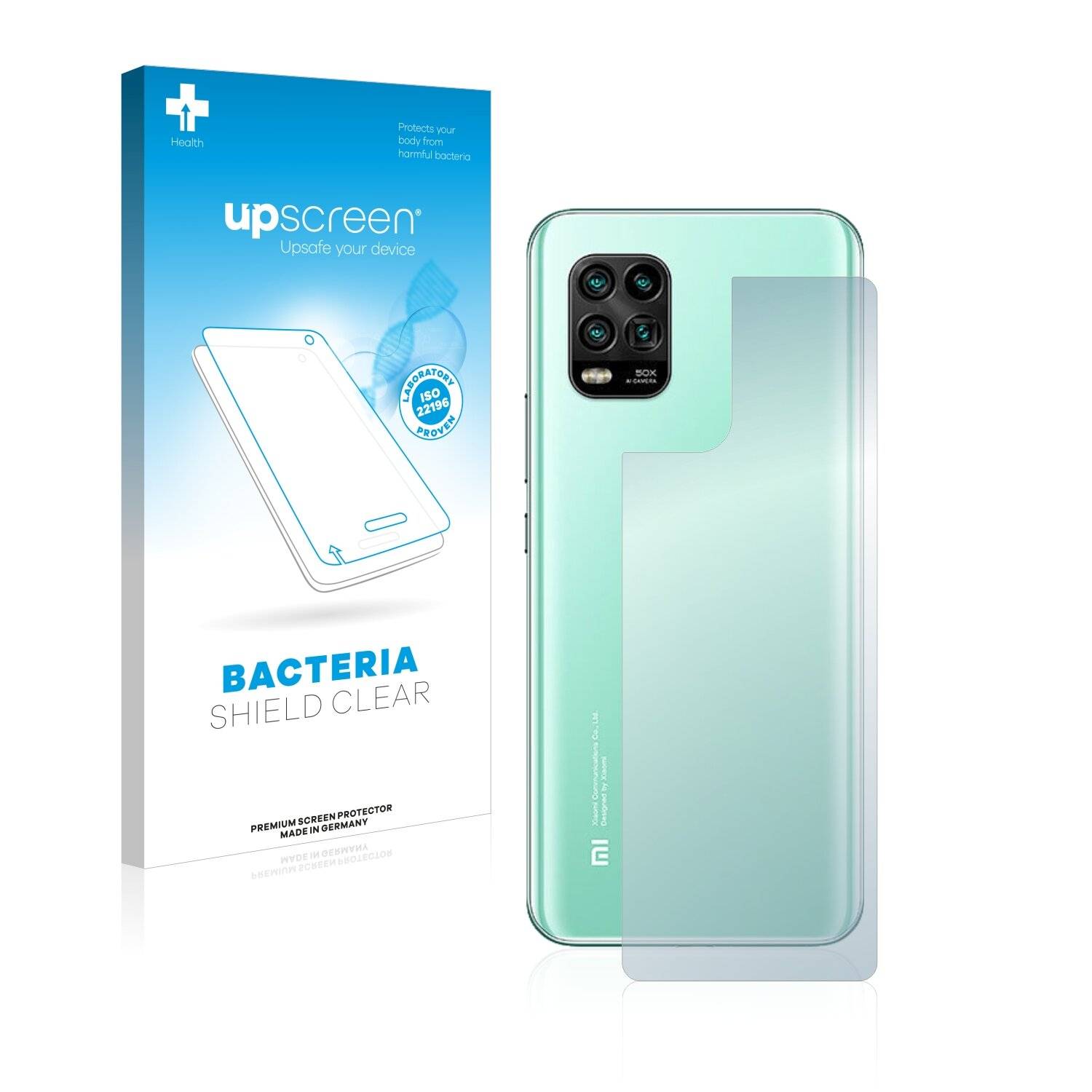 upscreen Bacteria Shield Clear Premium Antibakterielle Displayschutzfolie für Xiaomi Mi 10
