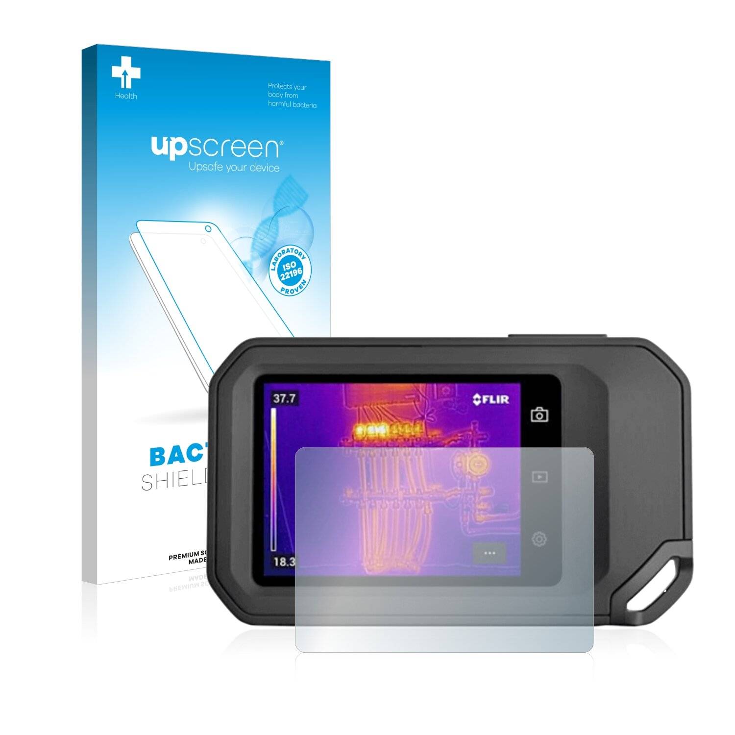 upscreen Bacteria Shield Clear Premium Antibakterielle Displayschutzfolie für Flir