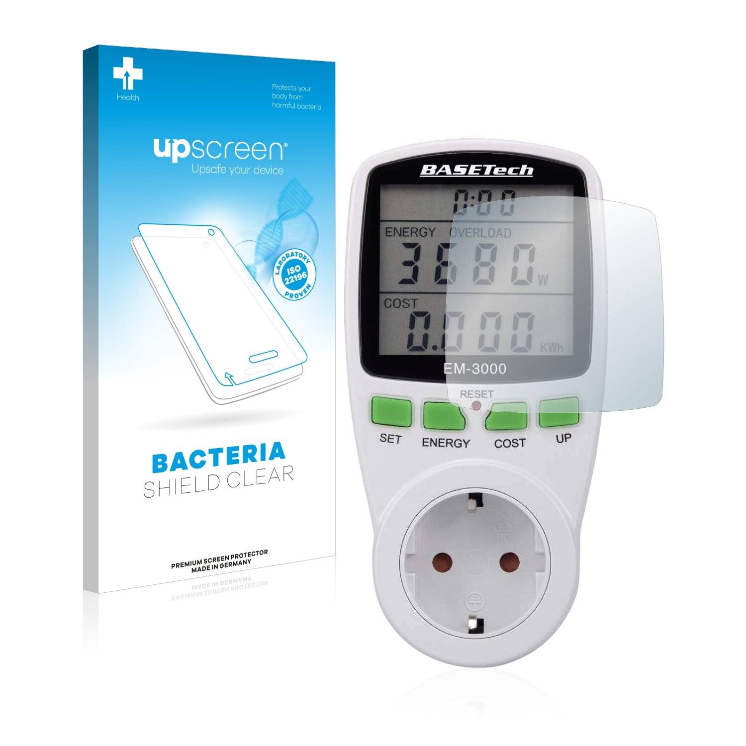 upscreen Bacteria Shield Clear Premium Antibakterielle Displayschutzfolie für Basetech