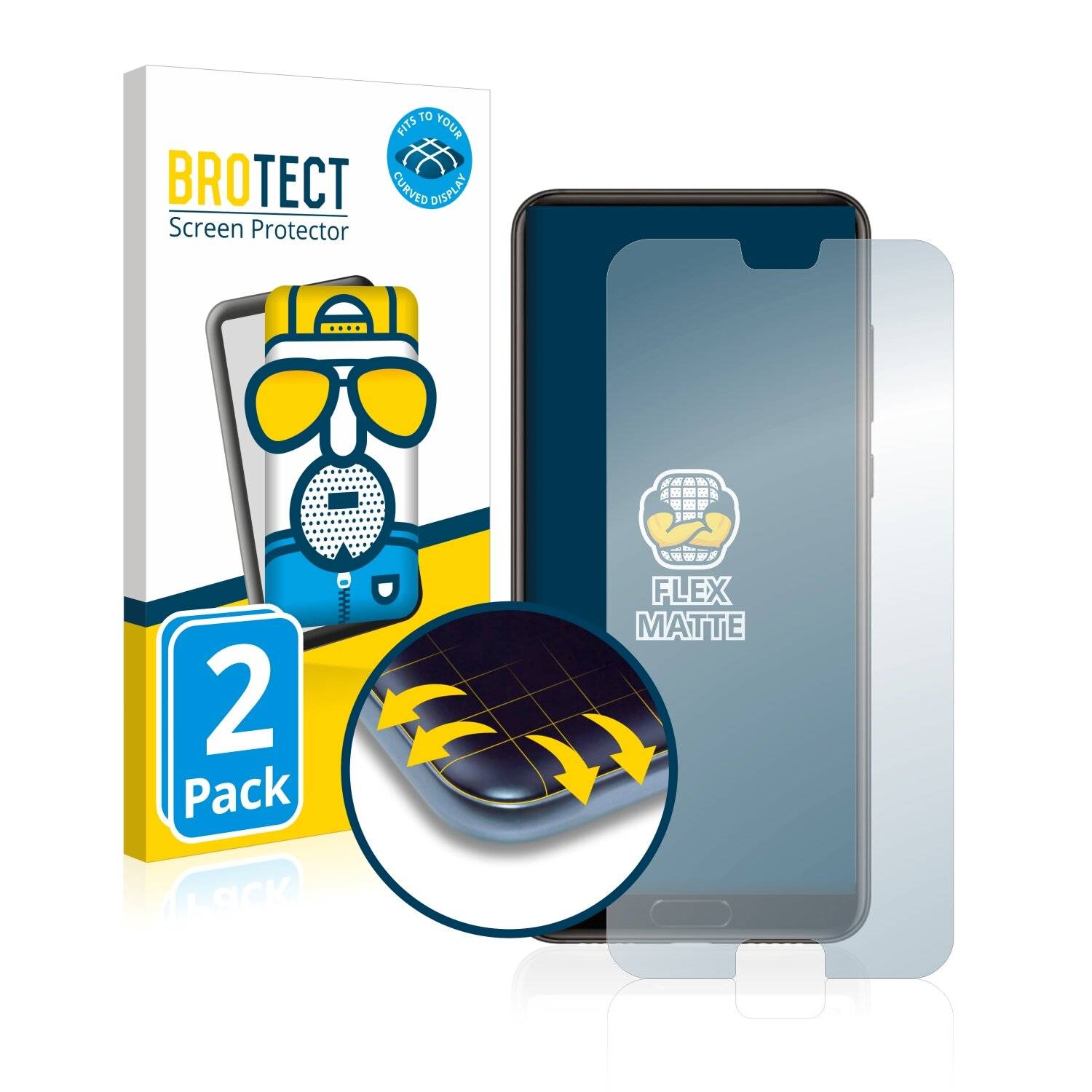 2x BROTECT Flex Matte Full-Cover Displayschutzfolie für Huawei