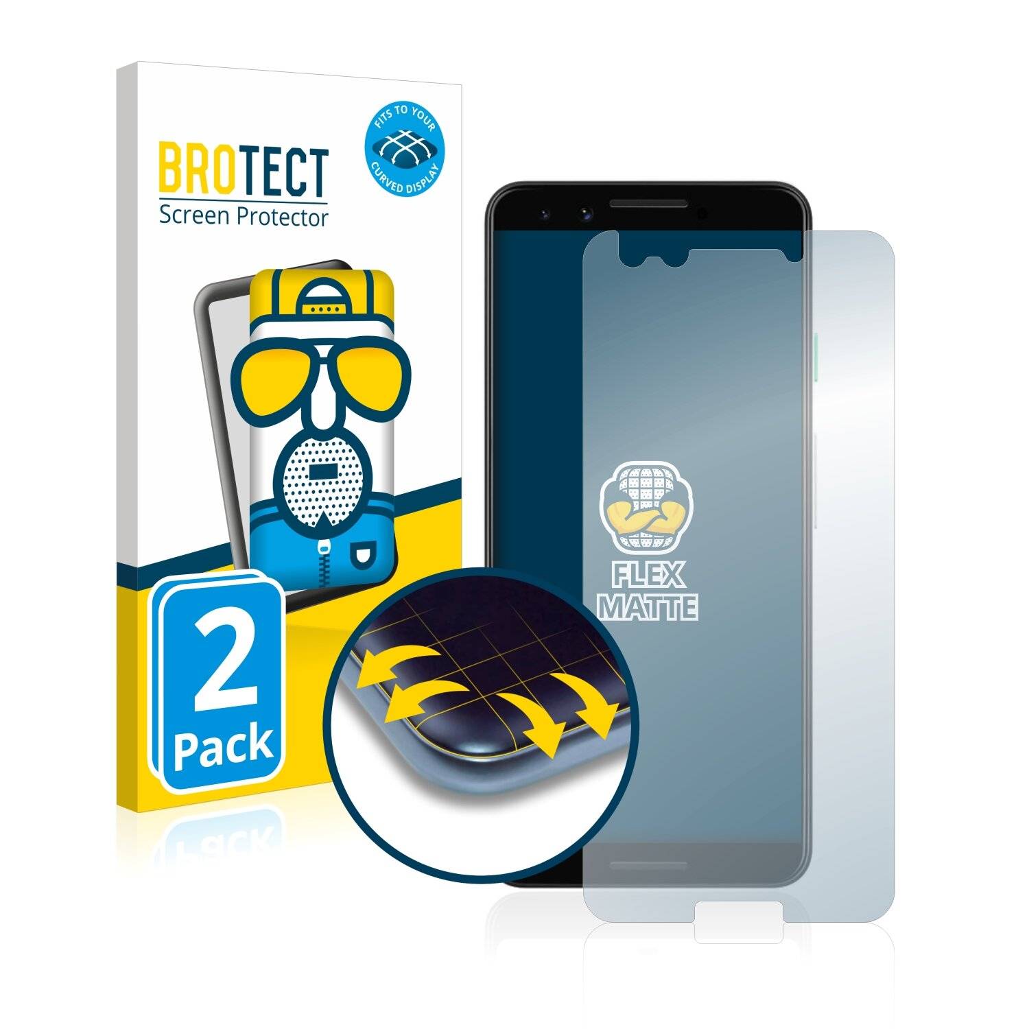 2x BROTECT Flex Matte Full-Cover Displayschutzfolie für Google Pixel