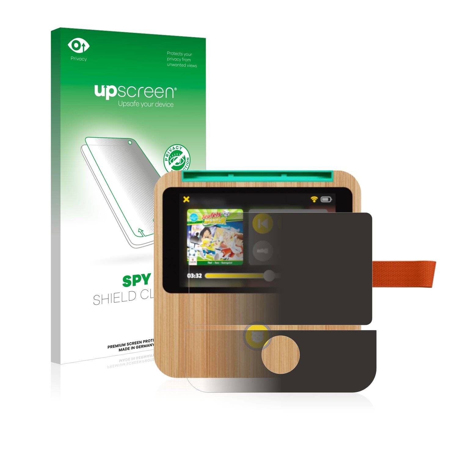 upscreen Spy Shield Clear Premium Blickschutzfolie für tigerbox