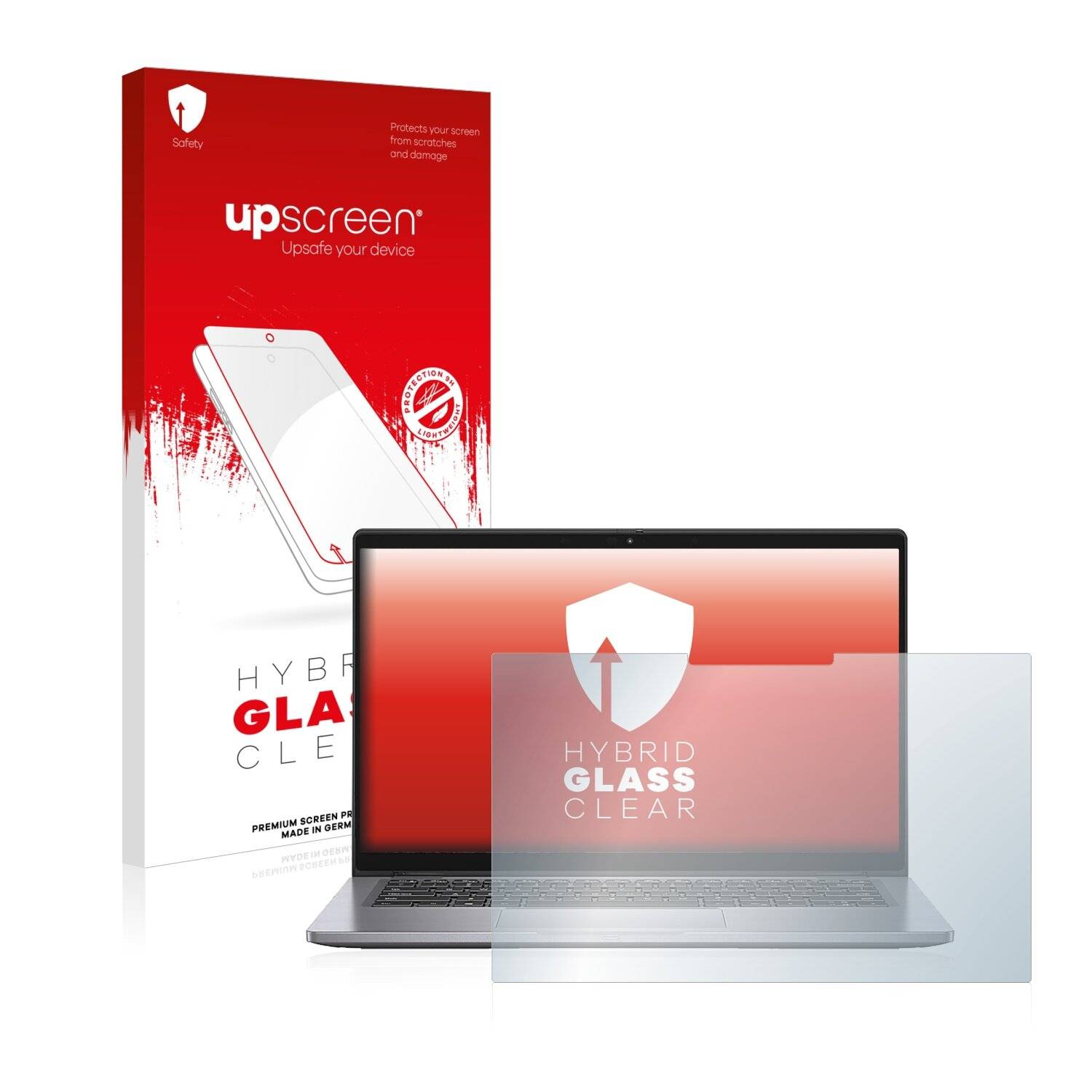 upscreen Hybrid Glass Clear Premium Schutzglas Folie für Dell Latitude 7410