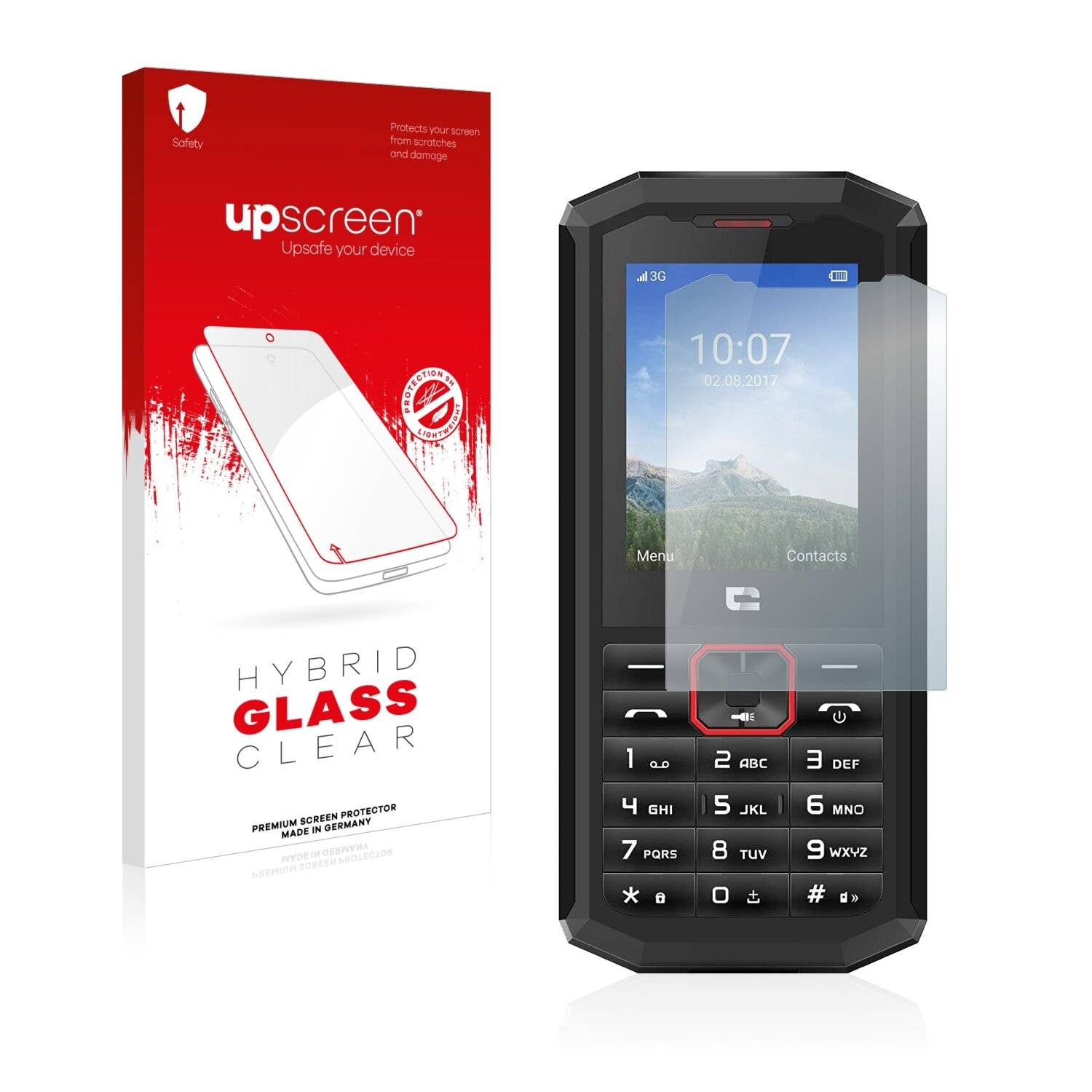 upscreen Hybrid Glass Clear Premium Schutzglas Folie für Crosscall Spider