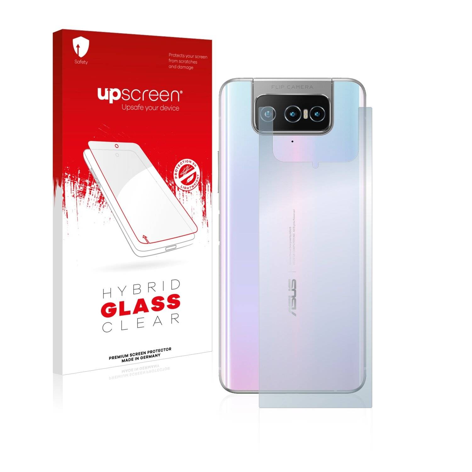 upscreen Hybrid Glass Clear Premium Schutzglas Folie für Asus Zenfone 7 Pro ZS671KS