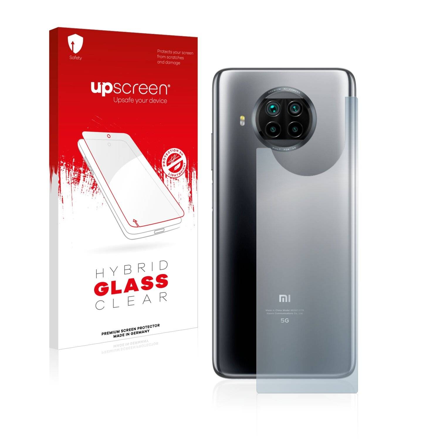 upscreen Hybrid Glass Clear Premium Schutzglas Folie für Xiaomi Mi 10T Lite