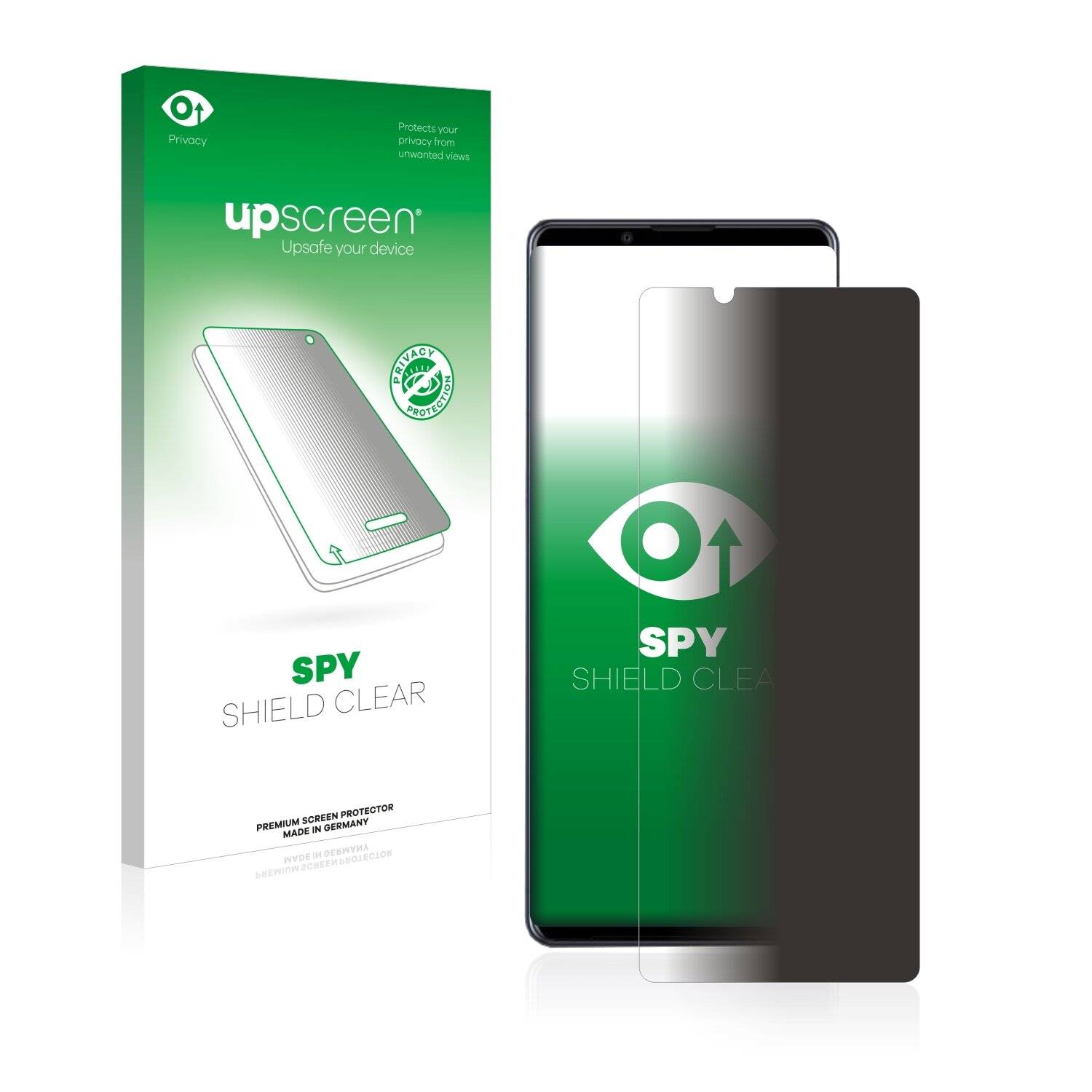 upscreen Spy Shield Clear Premium Blickschutzfolie für Sony Xperia 5